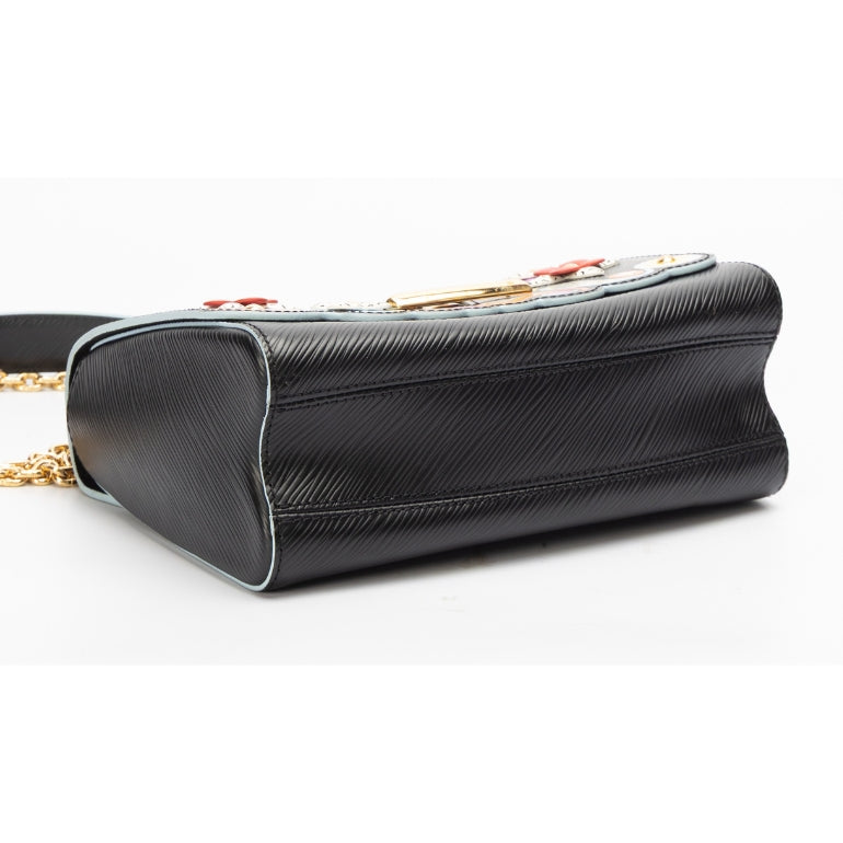 Louis Vuitton Black Epi Leather Limited Edition Flower Twist Bag
