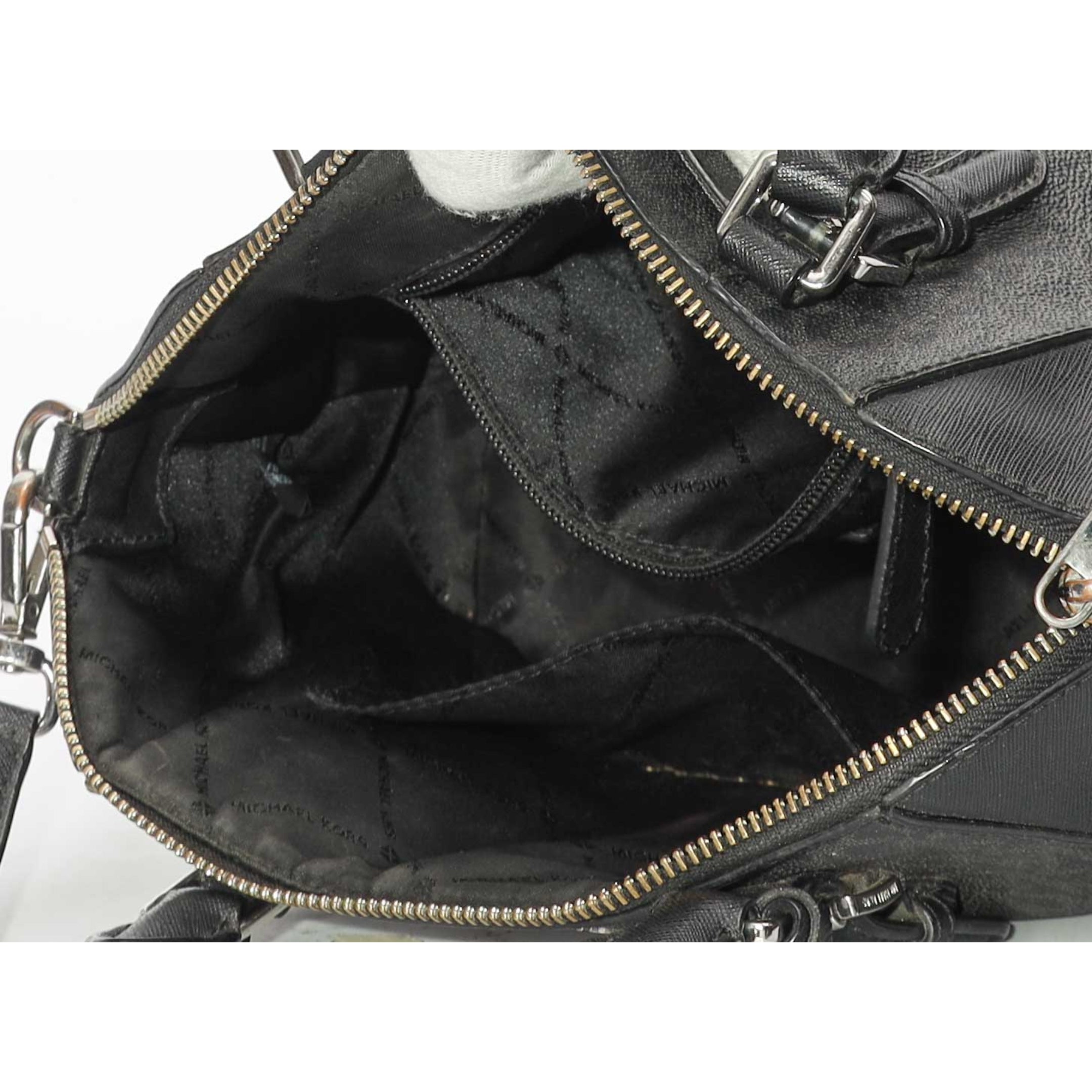 Michael Kors Ciara Black Logo Convertible Satchel