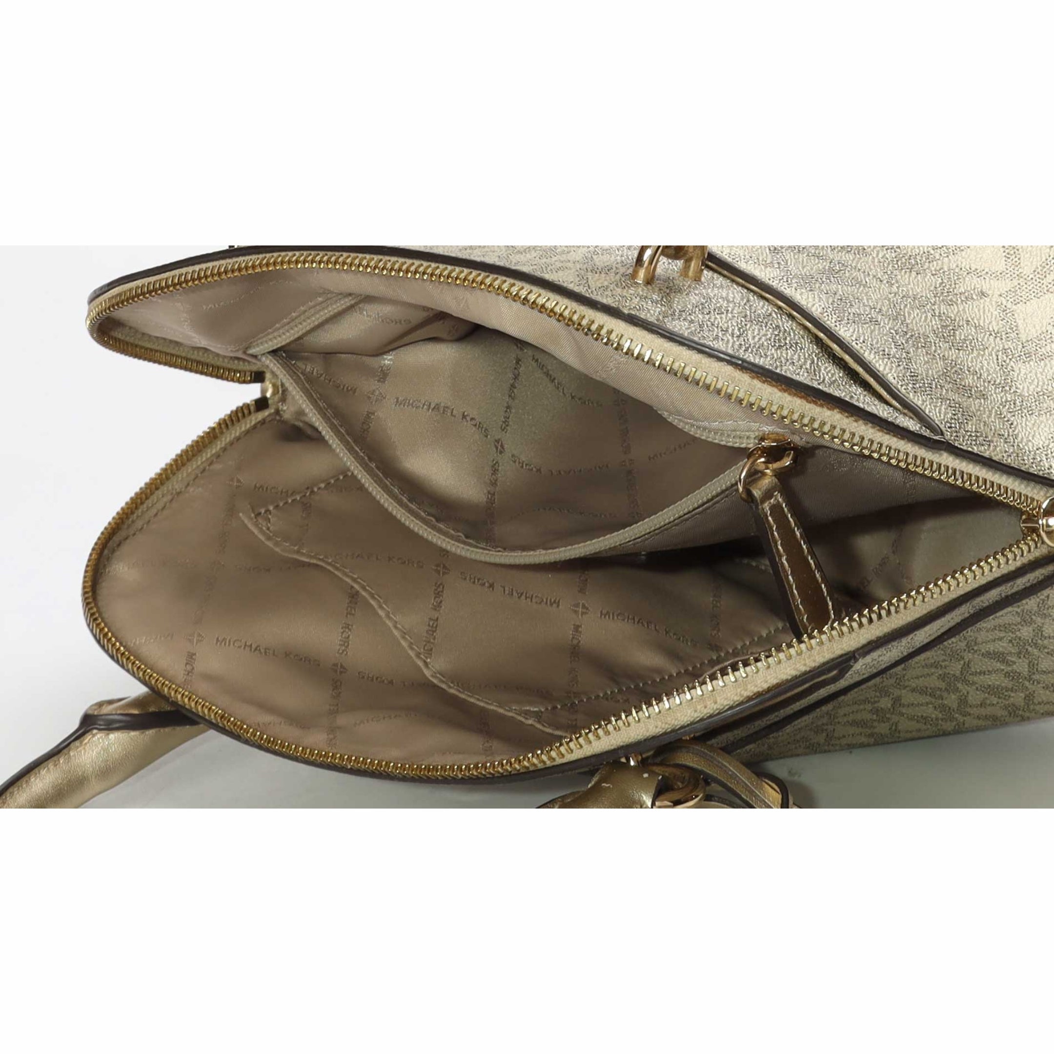 Michael Kors Jet Set Vanilla Logo Dome Satchel
