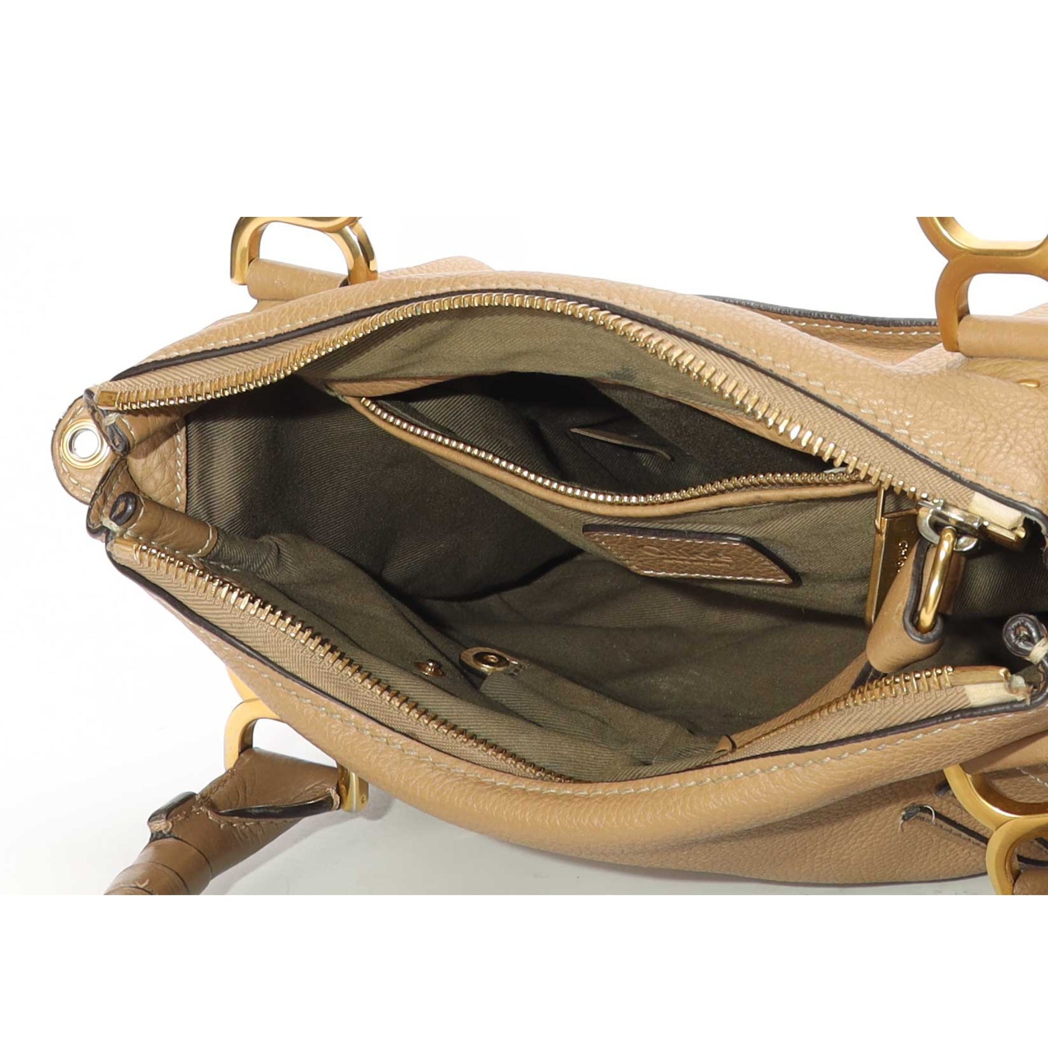 Chloe Two Tone Brown Medium Marcie Shoulder Bag