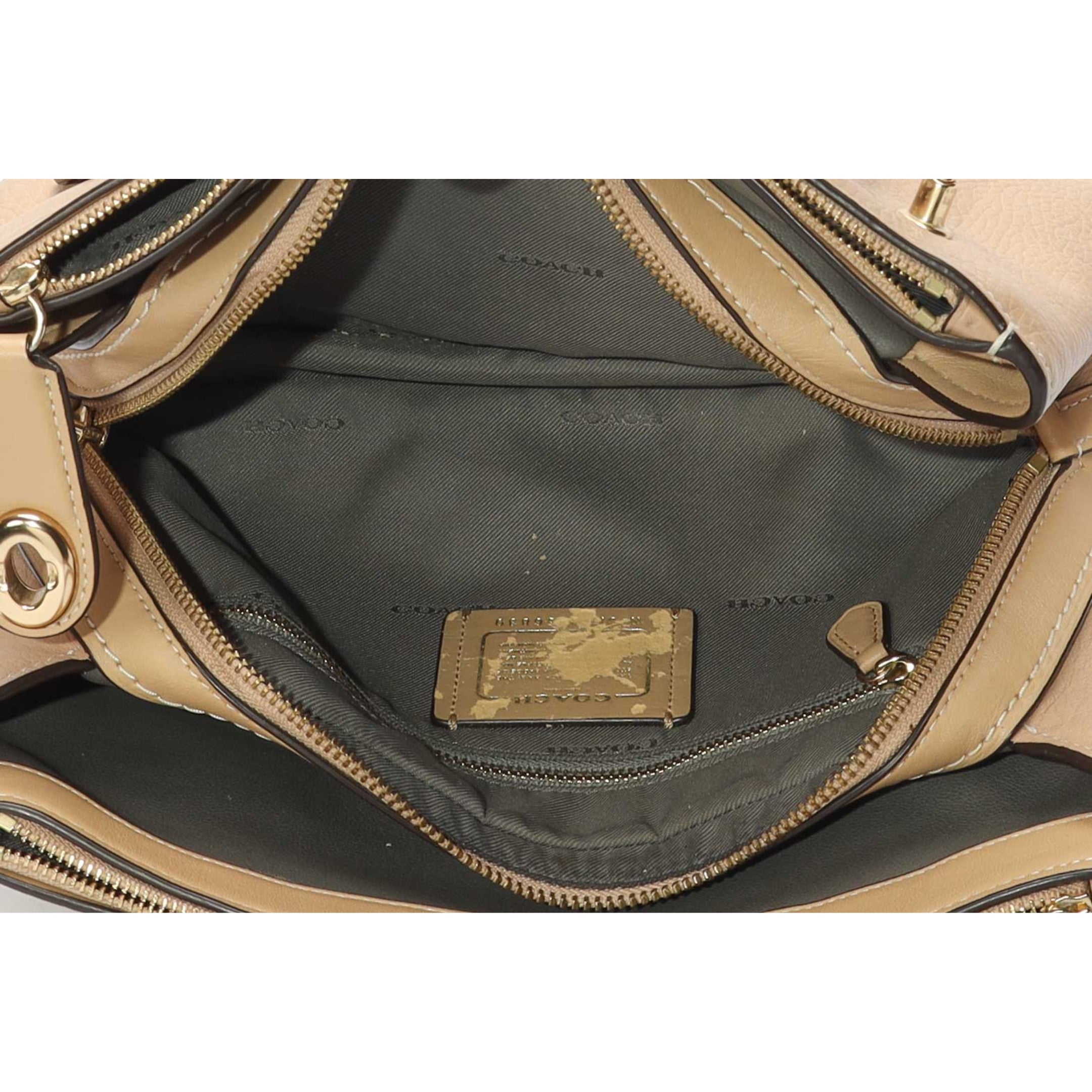 Coach Beige Brooklyn Carryall Satchel