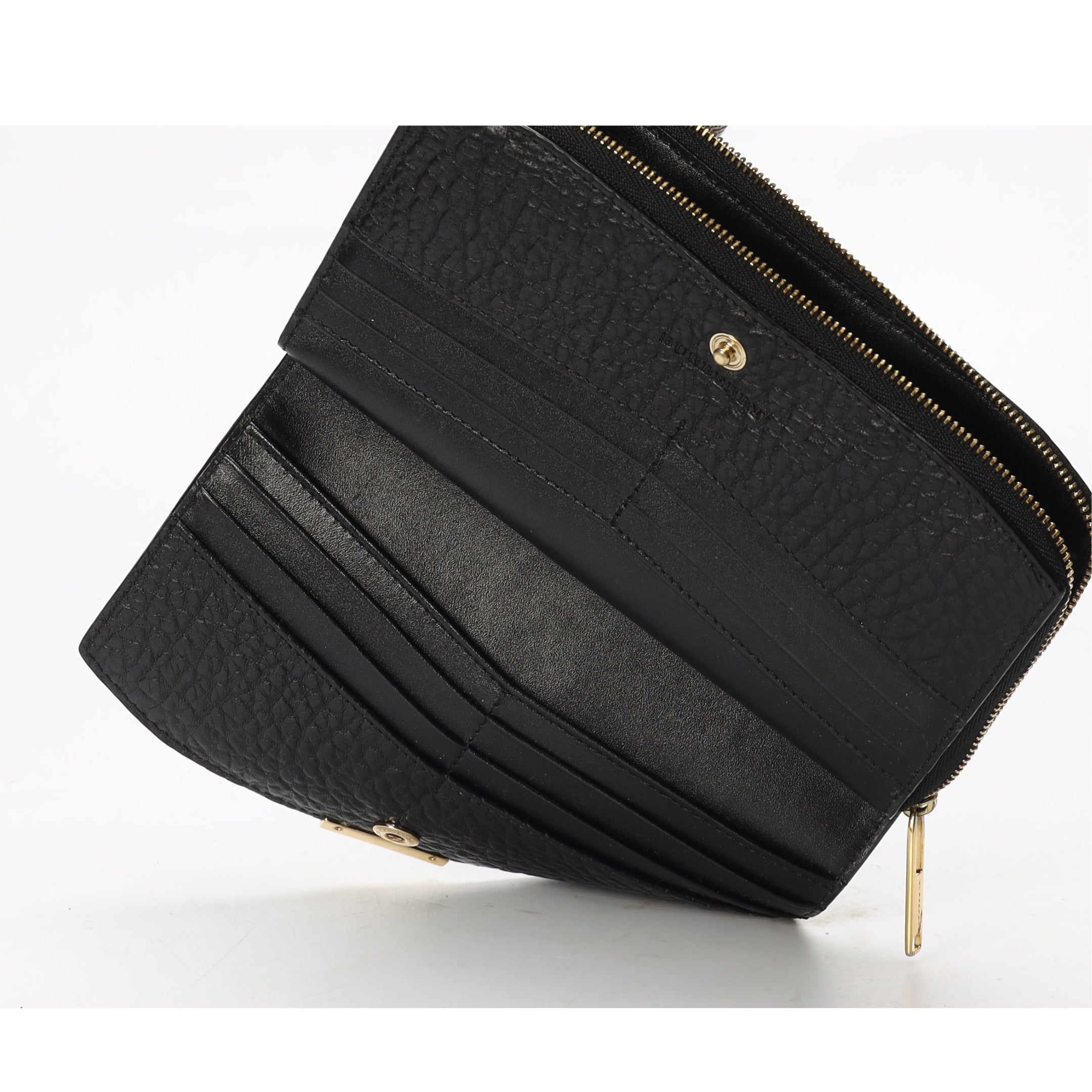 Burberry Black Grain Alvington Continental Wallet
