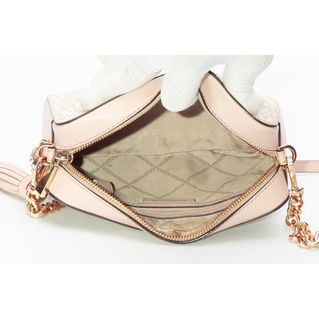 Michael Kors Ginny Medium Logo Stripe Crossbody Bag
