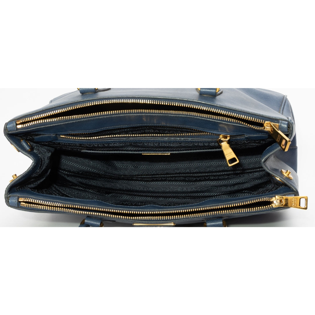 Prada Navy Blue Medium Galleria Tote