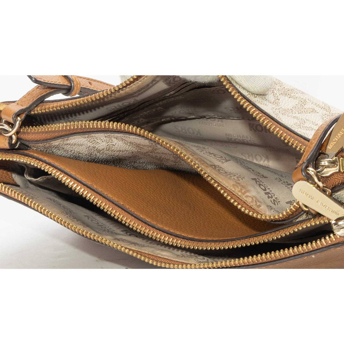Michael Kors Jet Set Double Gusset Logo Crossbody Bag