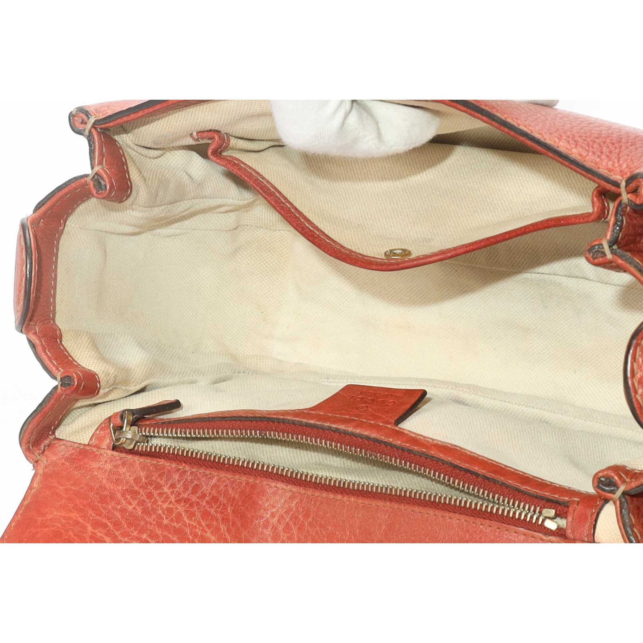 Gucci Red Tassel Bamboo Convertible Crossbody Bag