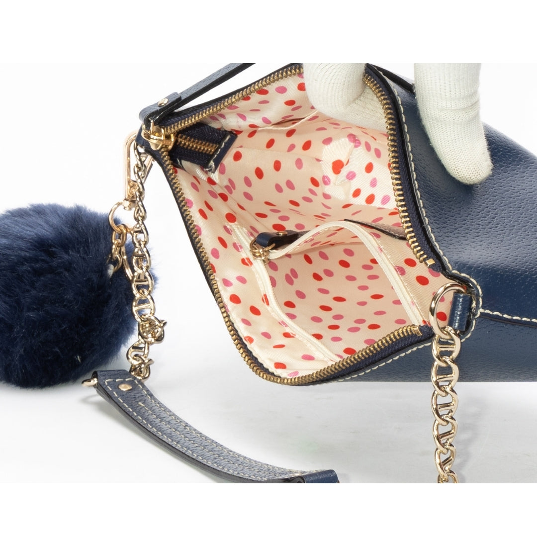 Kate Spade Leather Zip Chain Baguette Bag