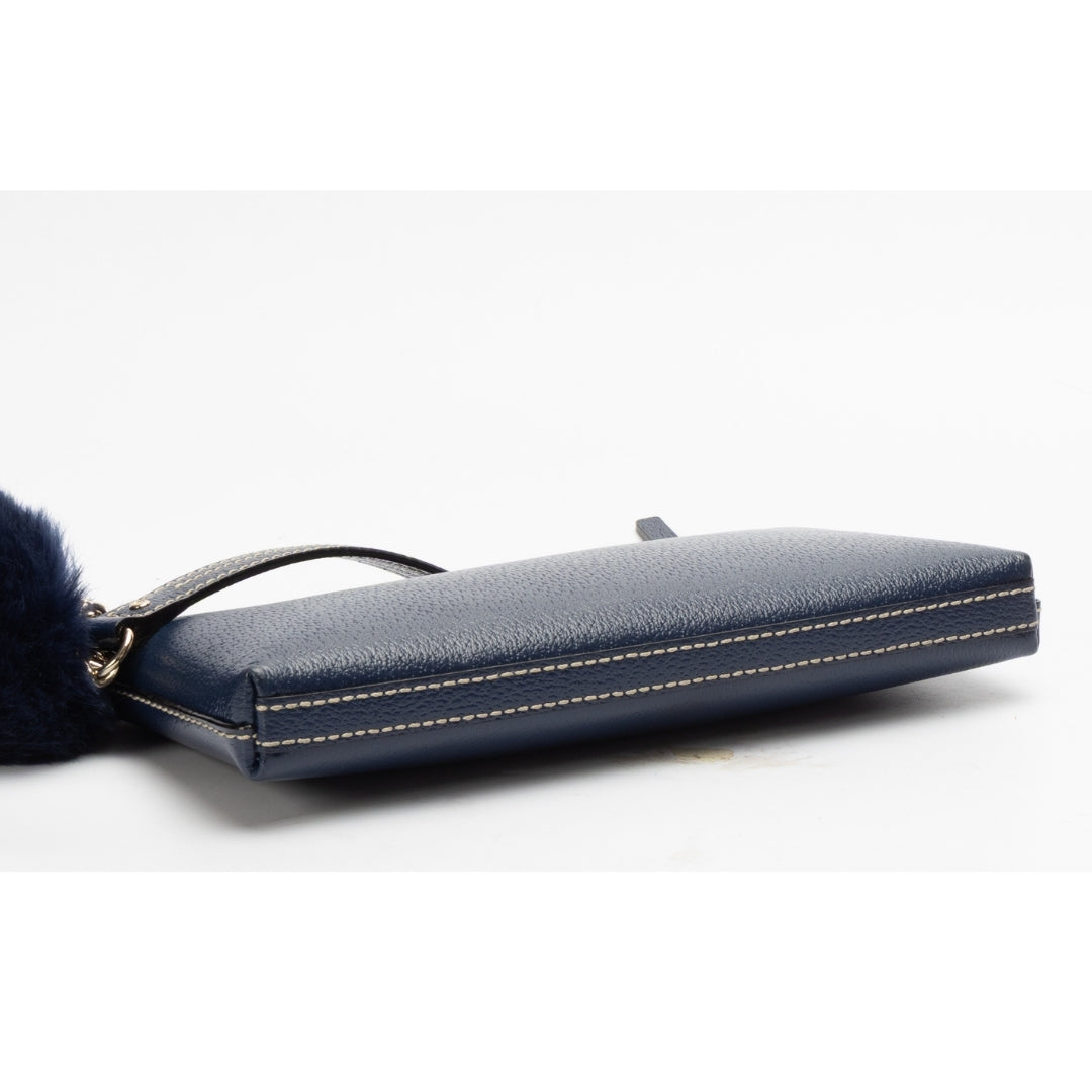 Kate Spade Leather Zip Chain Baguette Bag