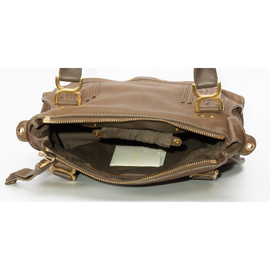 Chloe Brown Leather Medium Marcie Satchel