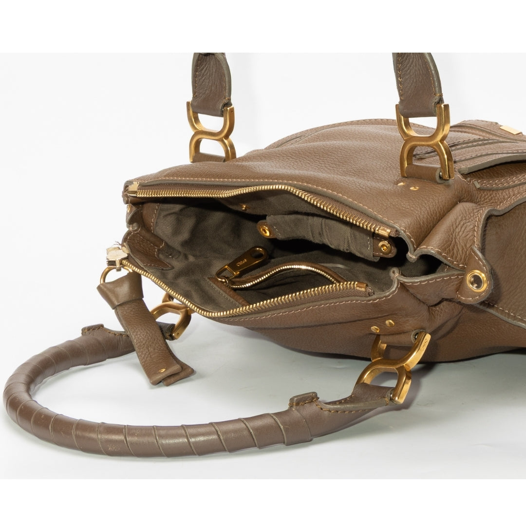 Chloe Brown Leather Medium Marcie Satchel