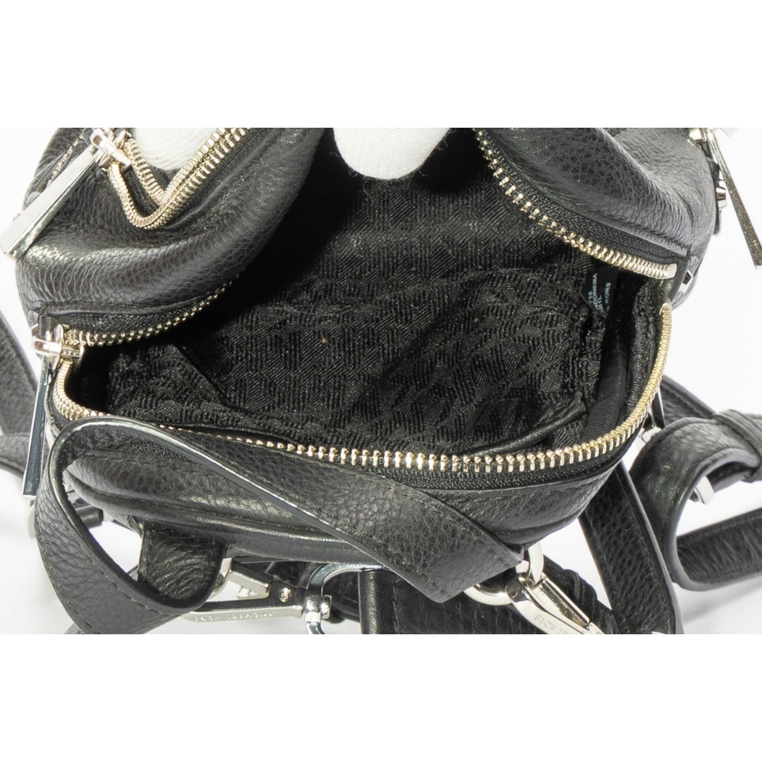 Michael Kors Black Leather Mini Rhea Backpack