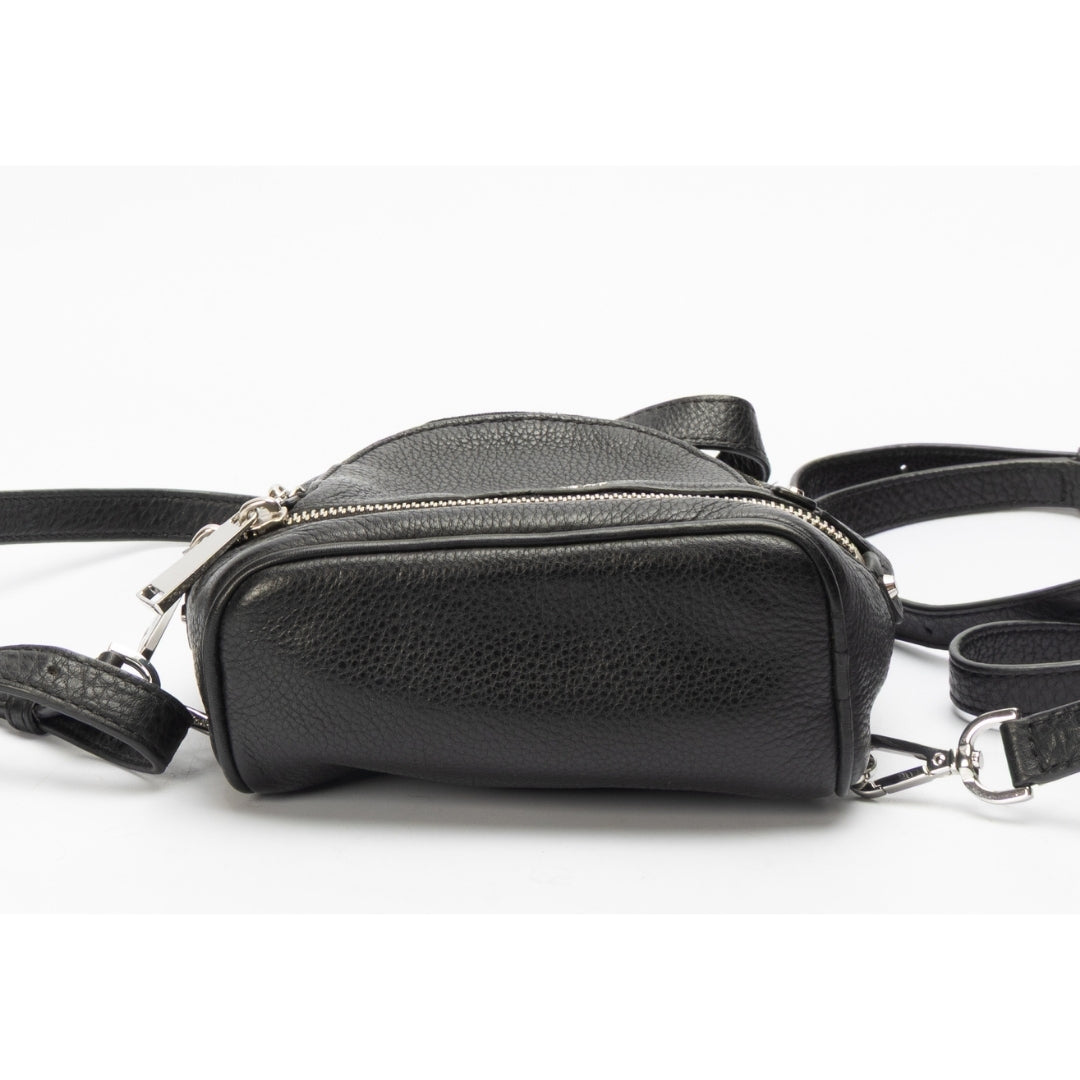 Michael Kors Black Leather Mini Rhea Backpack