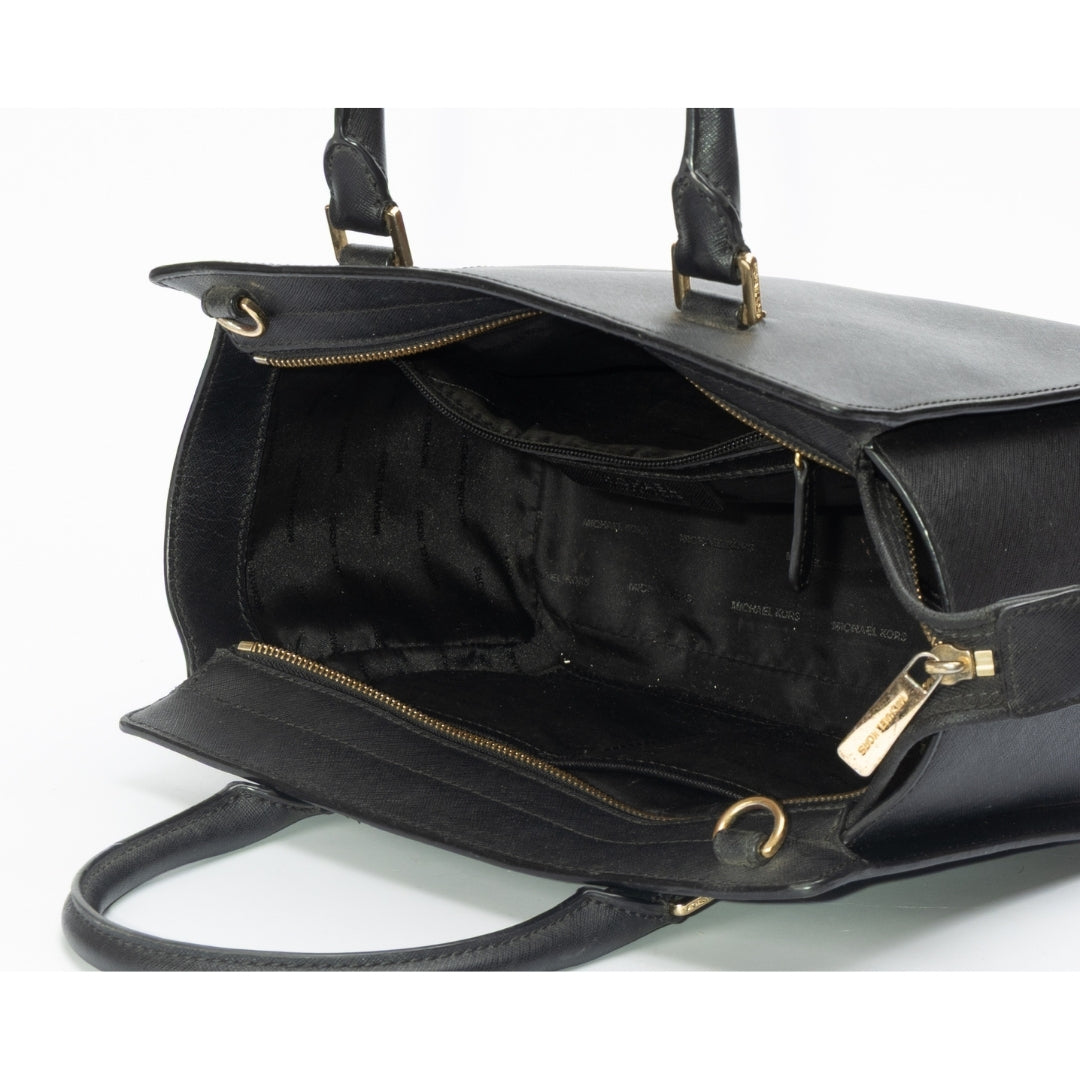 Michael Kors Black Selma Medium Cross Body Bag