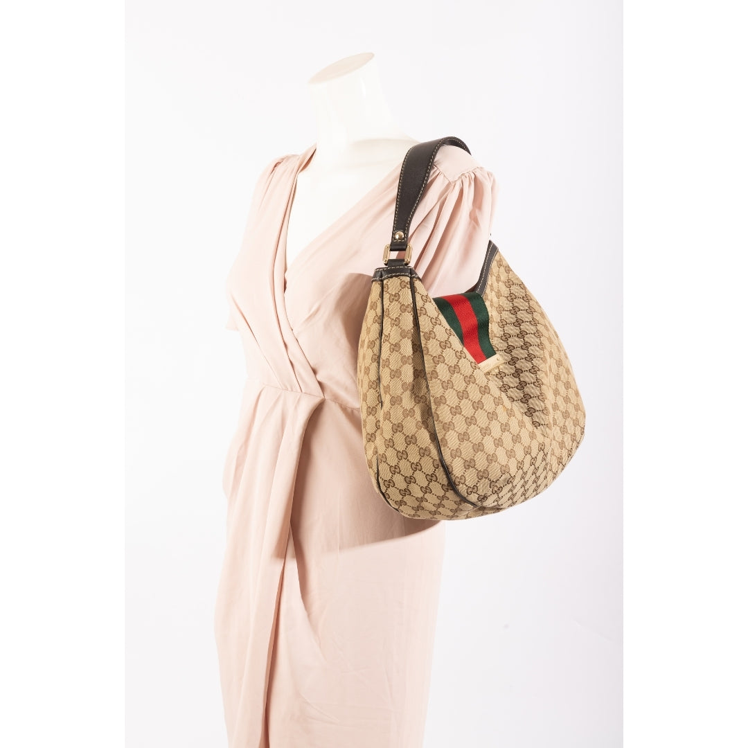 Gucci GG Canvas Medium Hobo Bag