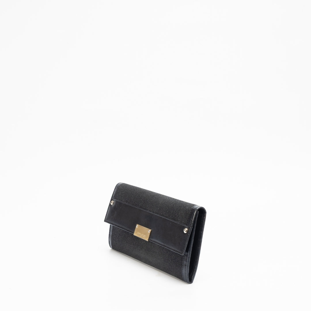 Jimmy Choo Black Leather Clutch