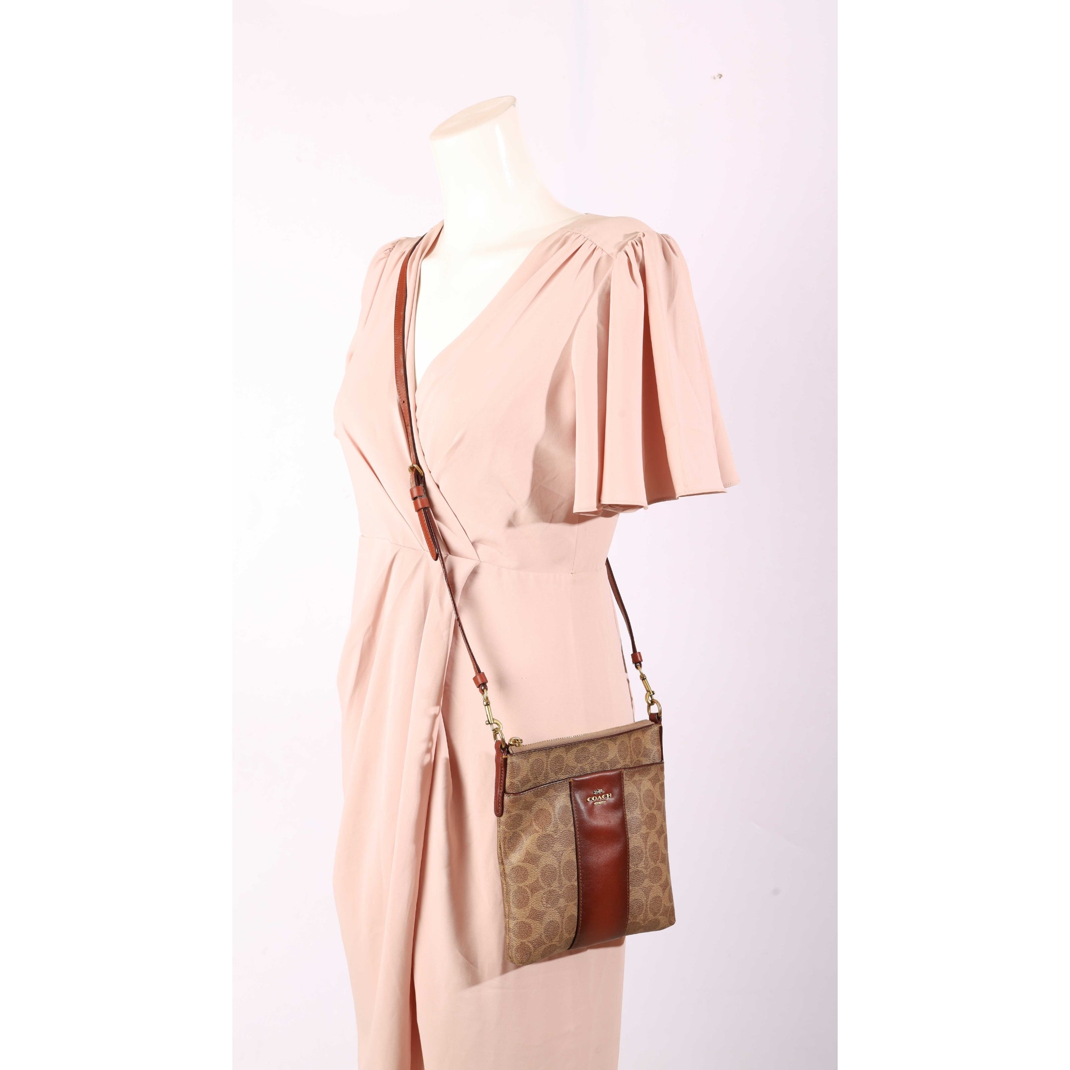 Coach Brown File Messenger Sling Bag