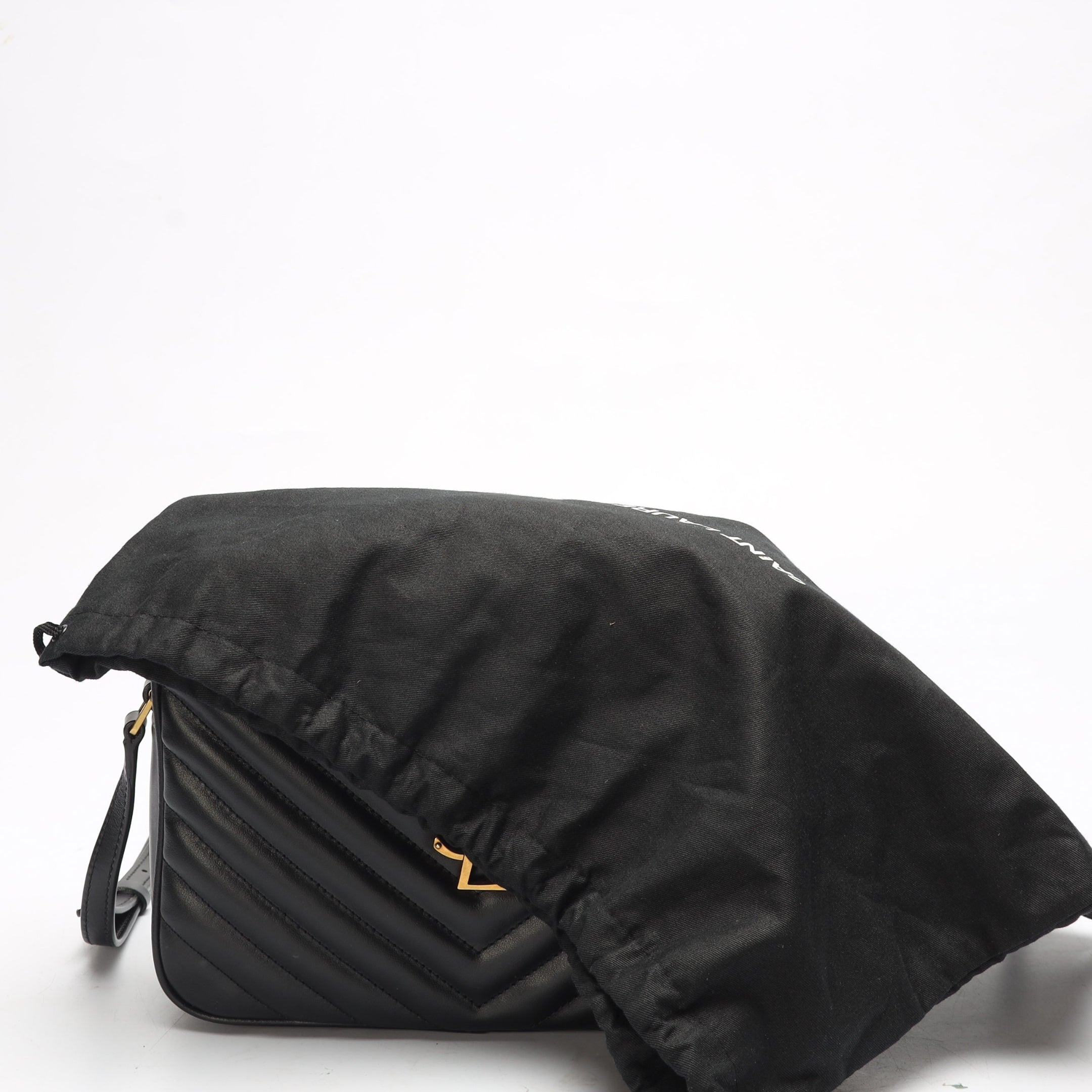 Saint Laurent Black Lou Quilted CrossBody Bag