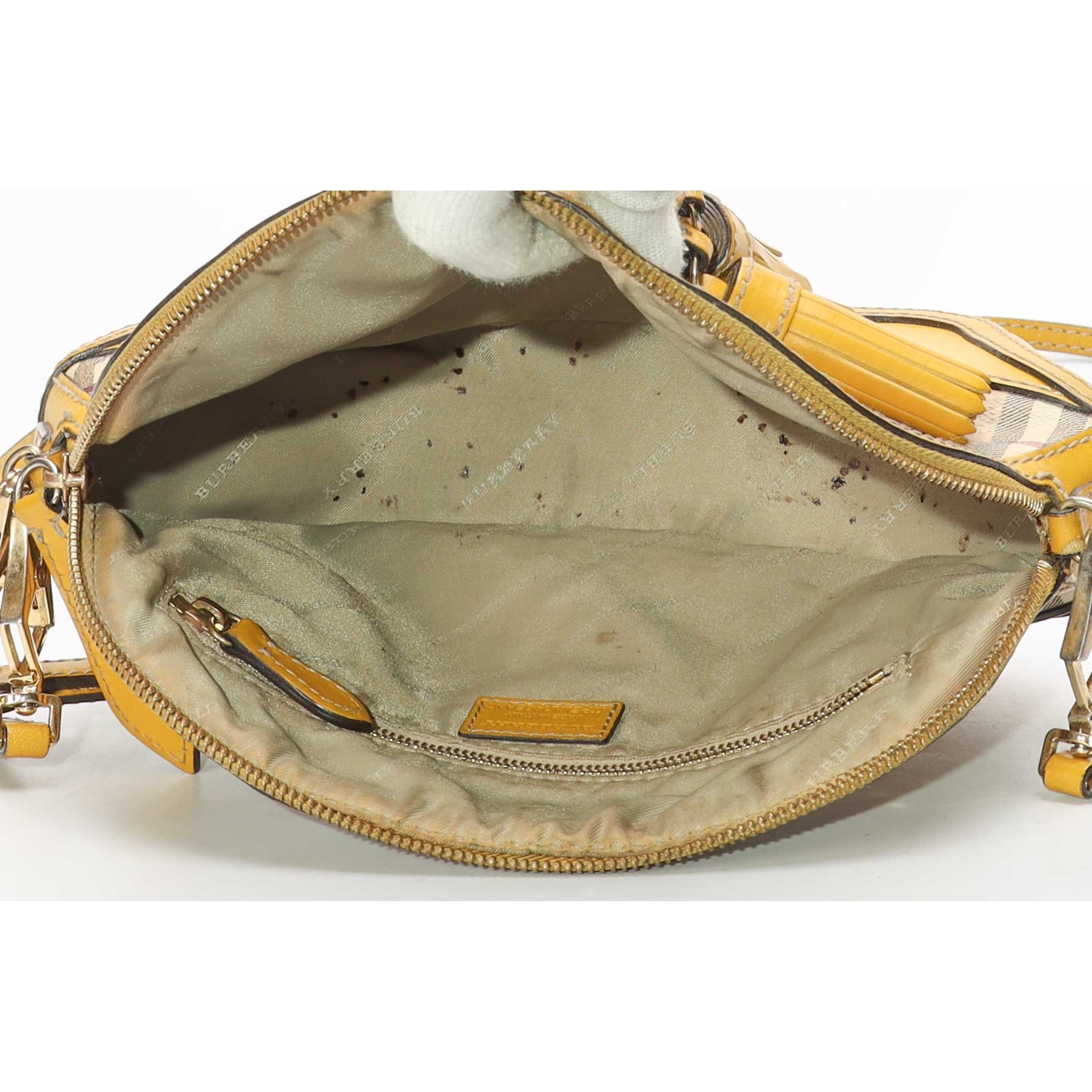 Burberry Haymarket Check Canvas Crossbody Bag