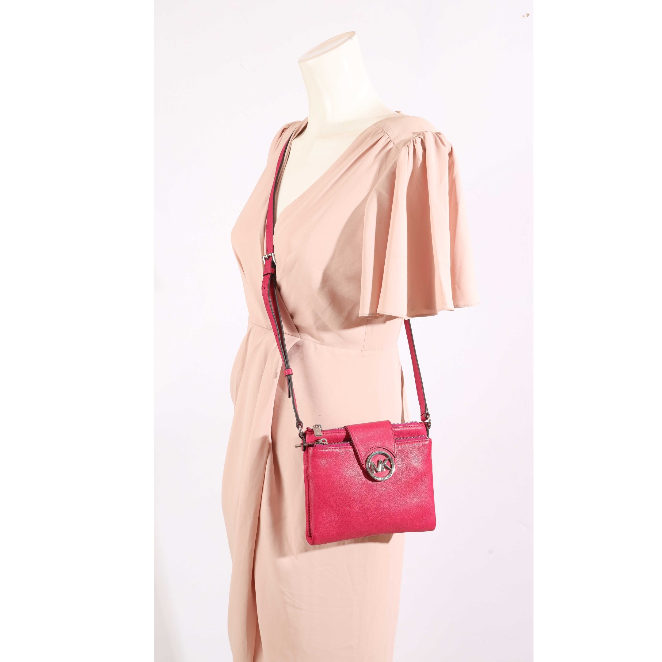 Michael Kors Pink Fulton Small Crossbody Bag