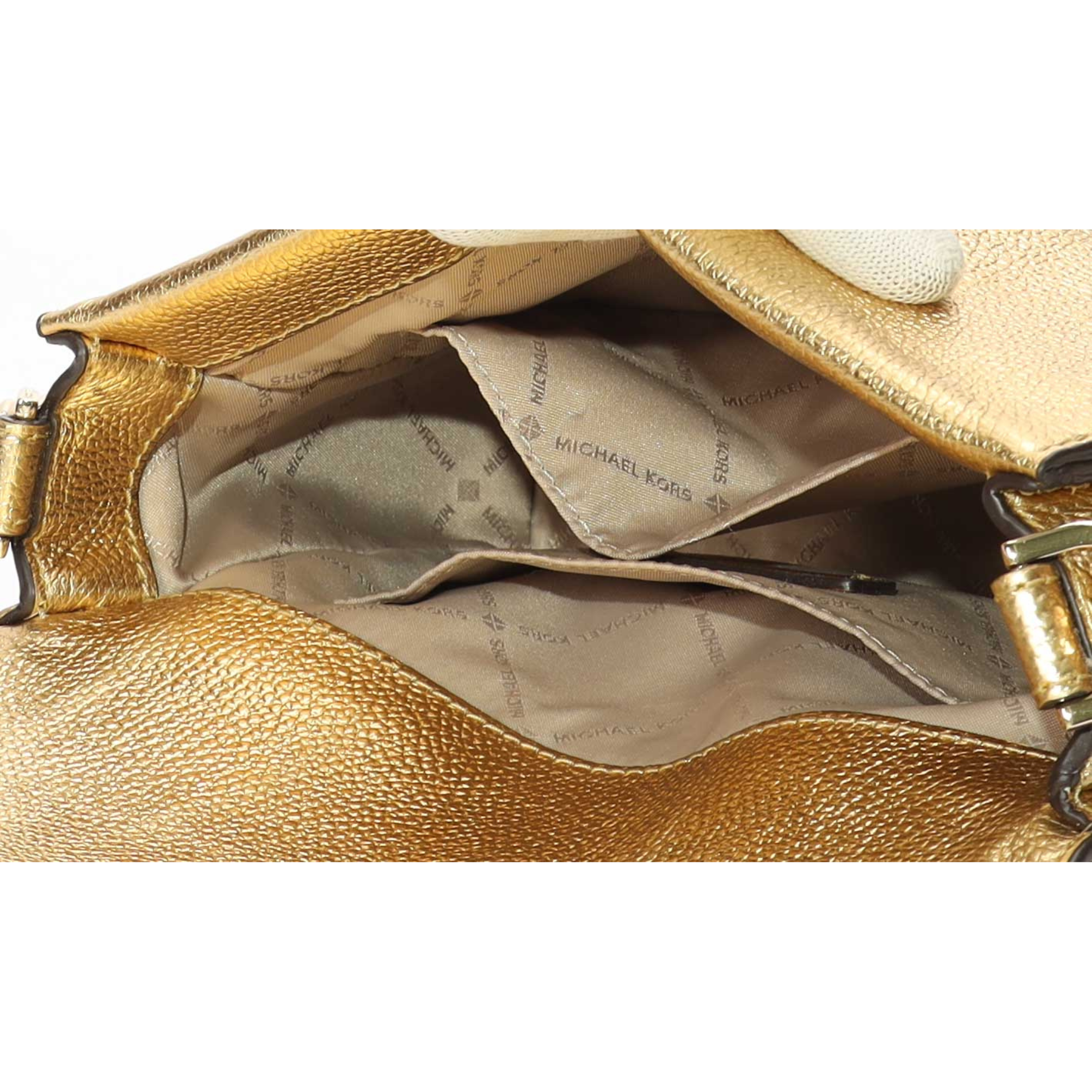 Michael Kors Gold Kinsley Shoulder Bag