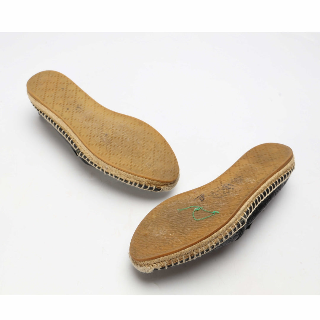 Gucci Black Guccissima Leather Espadrilles