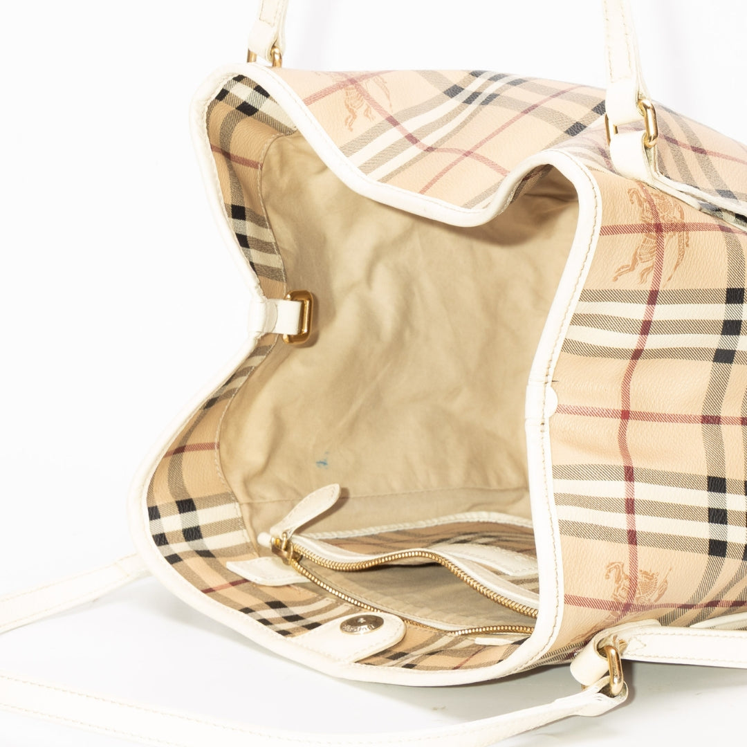 Burberry Haymarket Check Canvas Canterbury Tote