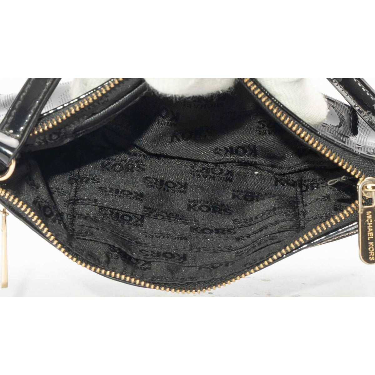 Michael Kors Black Patent Wristlet