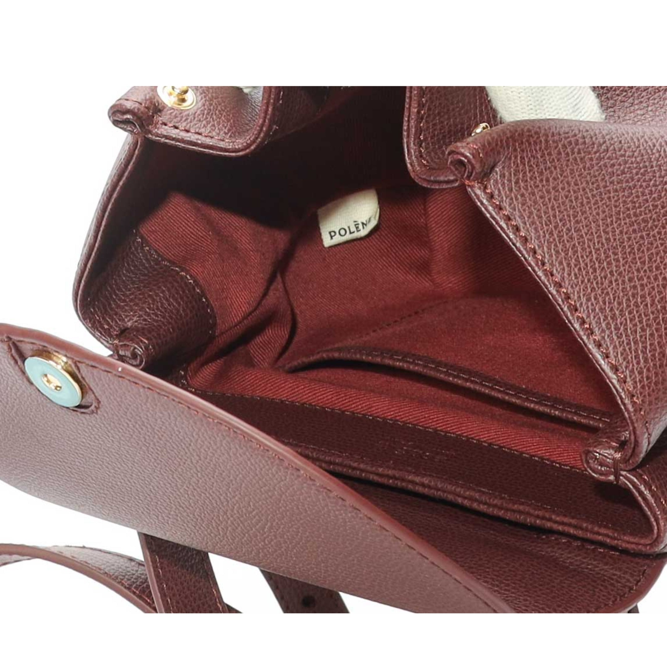 Polene Numéro Un Nano Burgundy Crossbody Bag