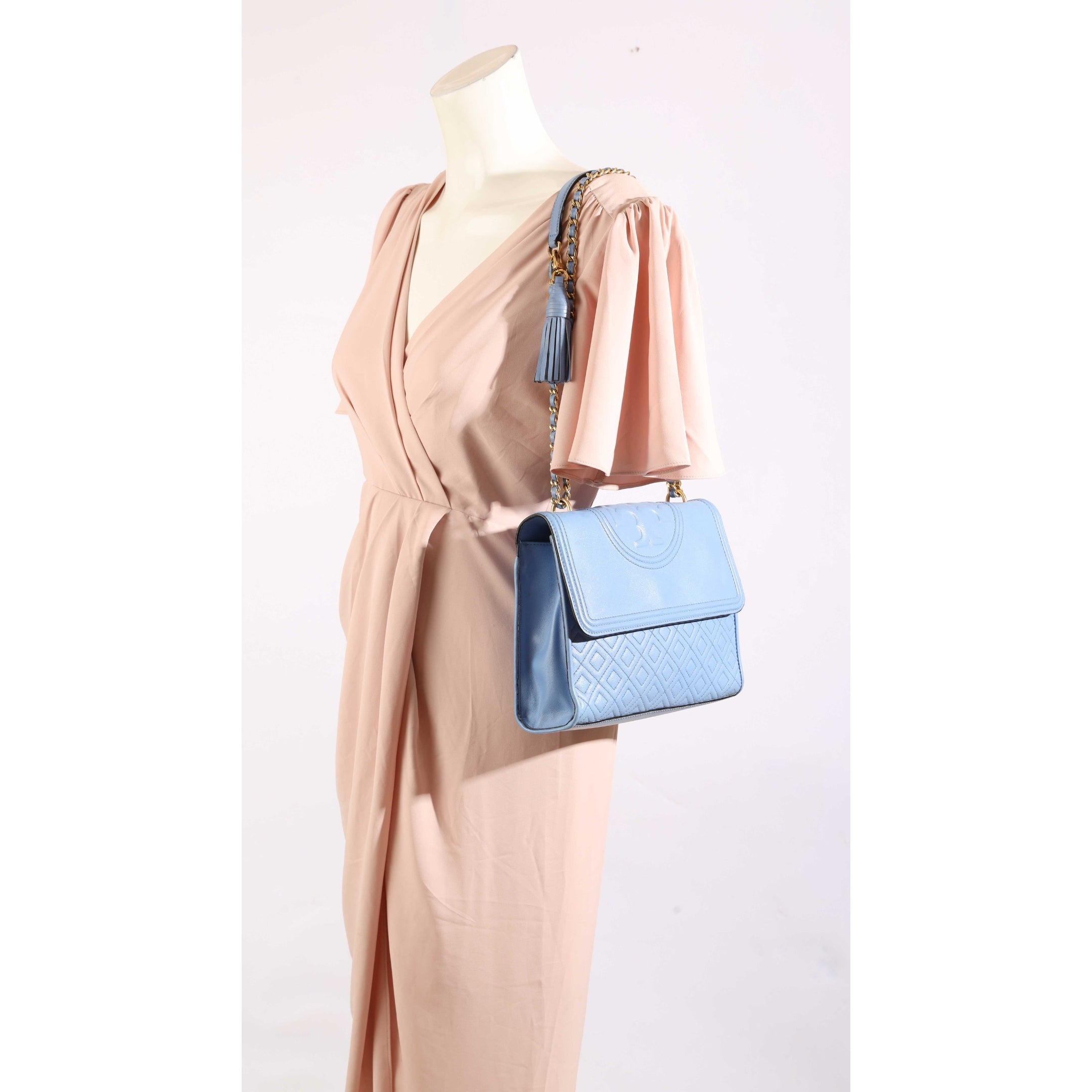 Tory Burch Blue Fleming Shoulder Bag