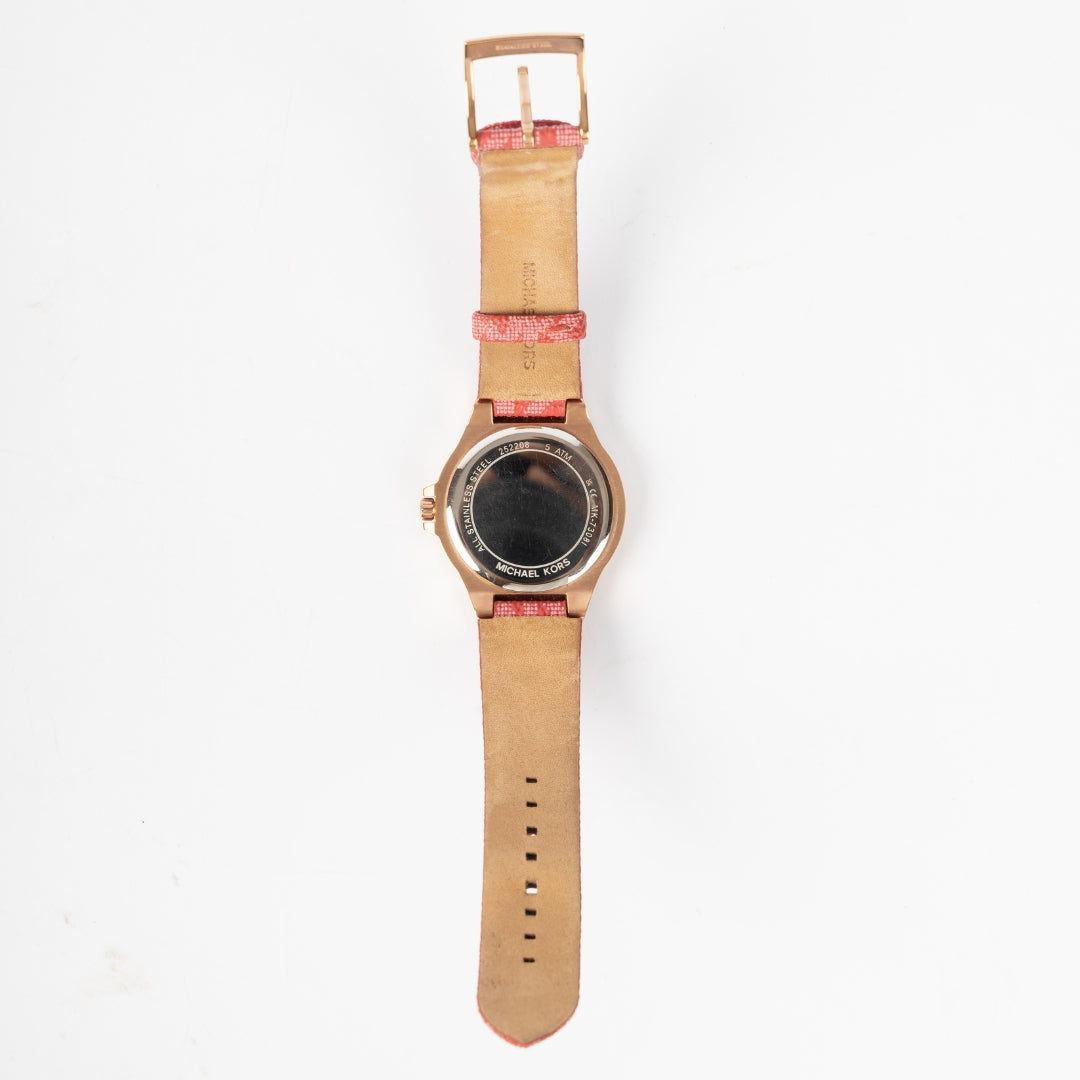 Michael Kors Lennox Pavé Gold-Tone and Logo Watch