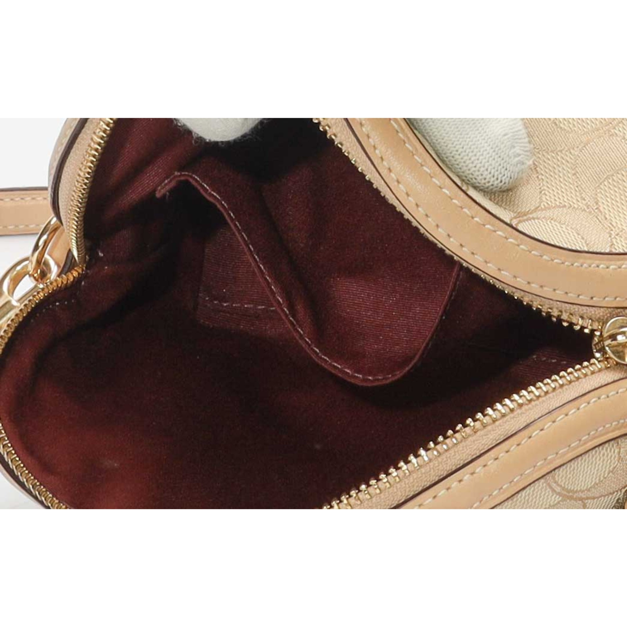 Coach Ivie Beige Dome Crossbody Bag