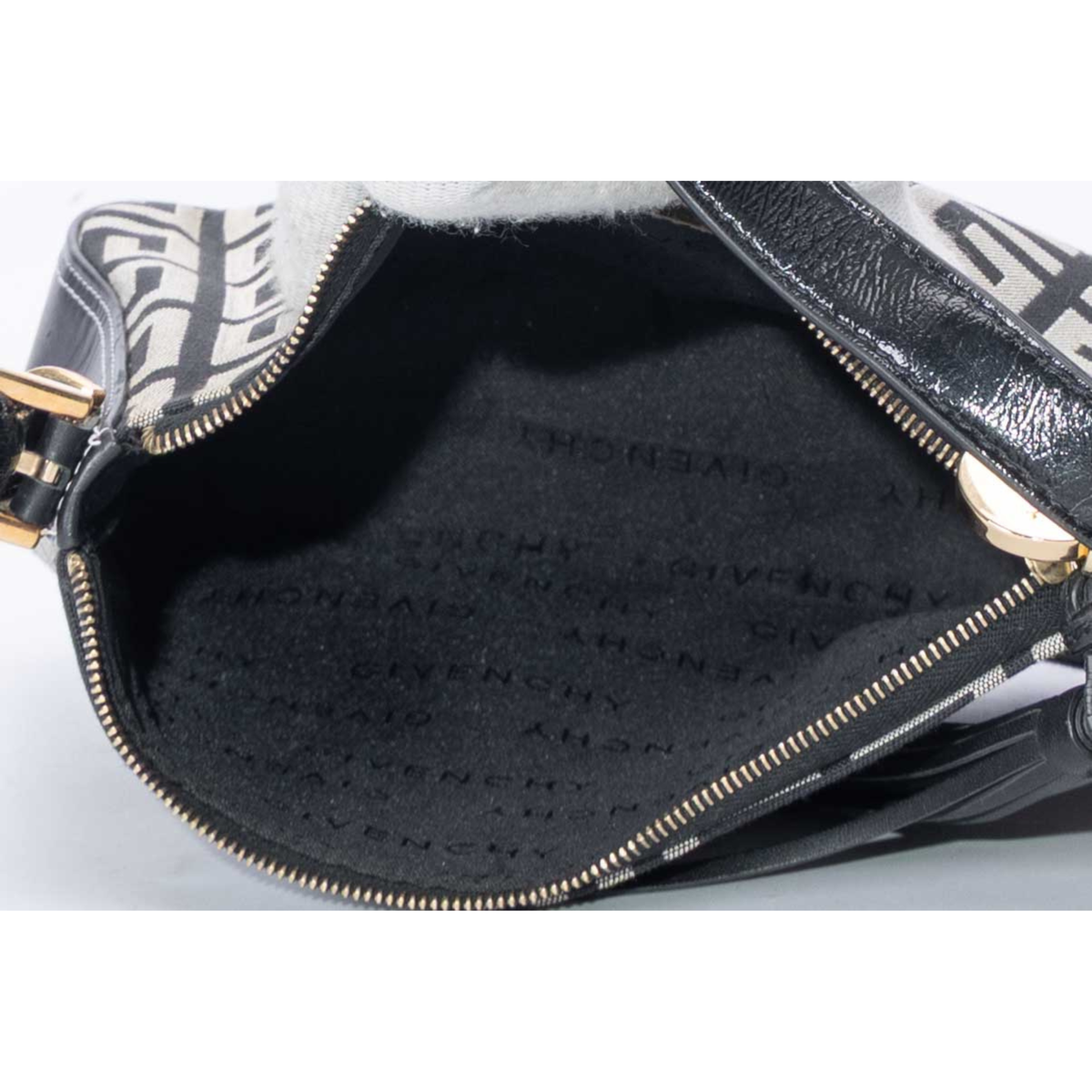 Givenchy Black Monogram Tassel Baguette