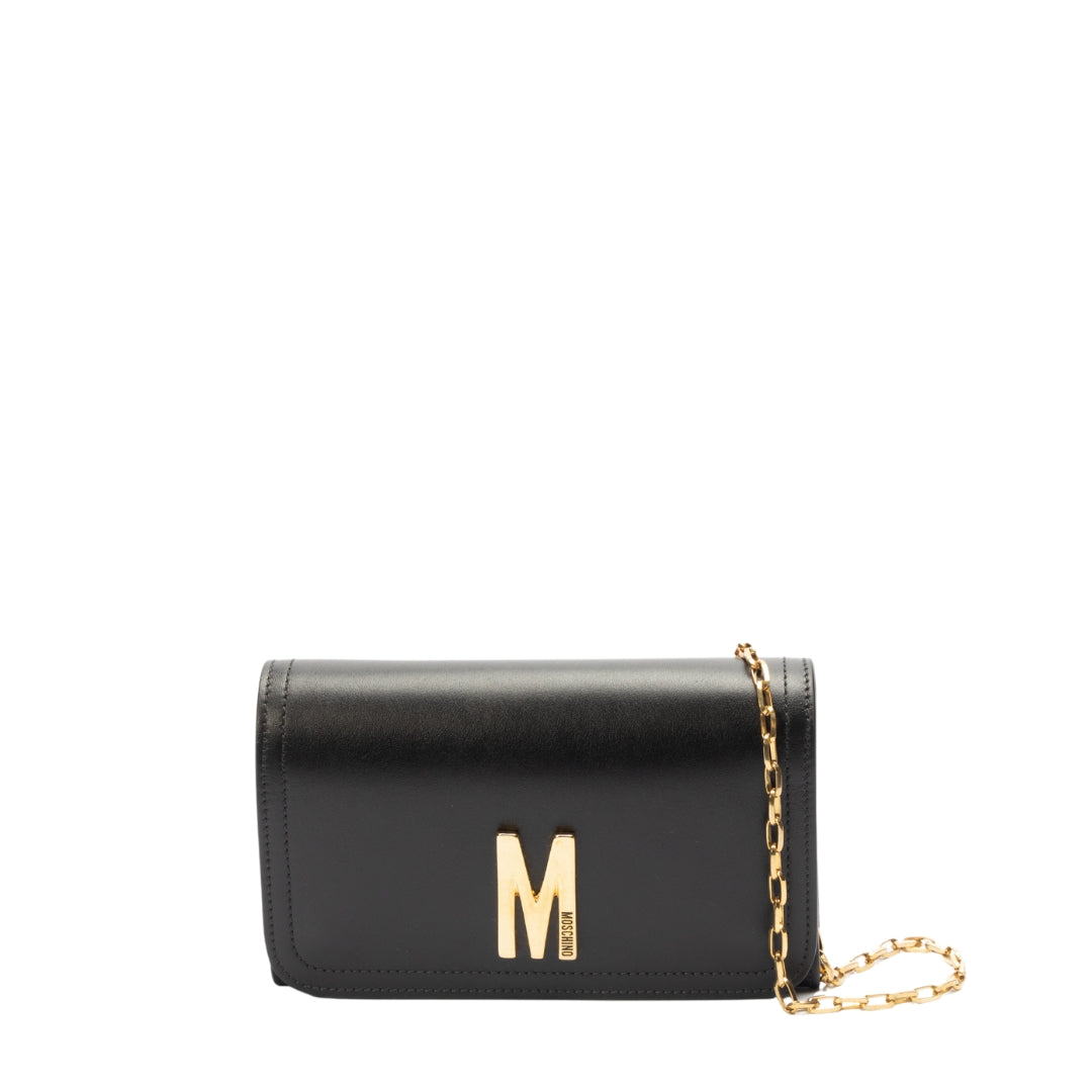 Moschino Mini M Logo Wallet on Chain