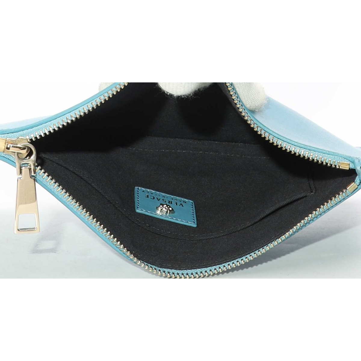 Versace La Medusa Blue Wristlet