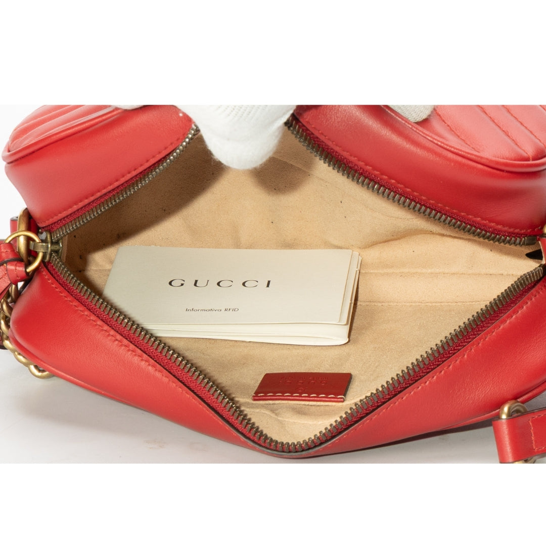 GG Marmont Red Medium Shoulder Bag
