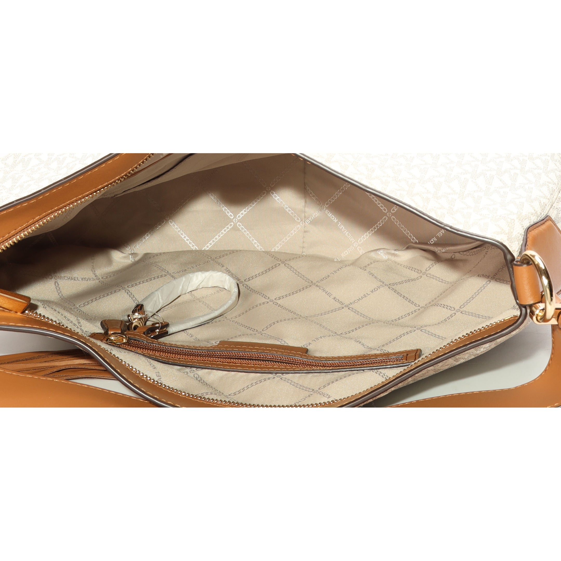 Michael Kors Brooke White Logo Hobo Bag