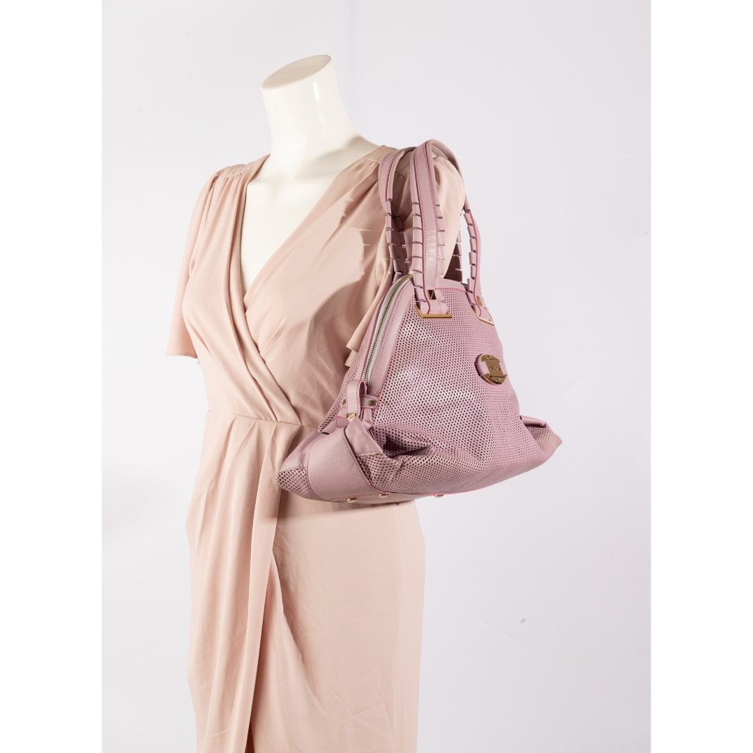 Versace Textured Dome-Shaped Shoulder Bag