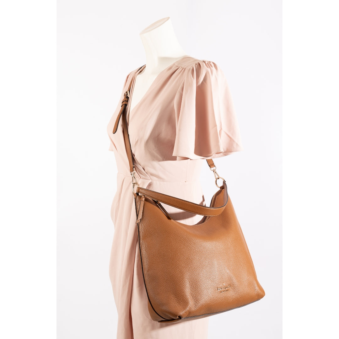 Kate Spade Brown Pebbled Leather Shoulder Bag