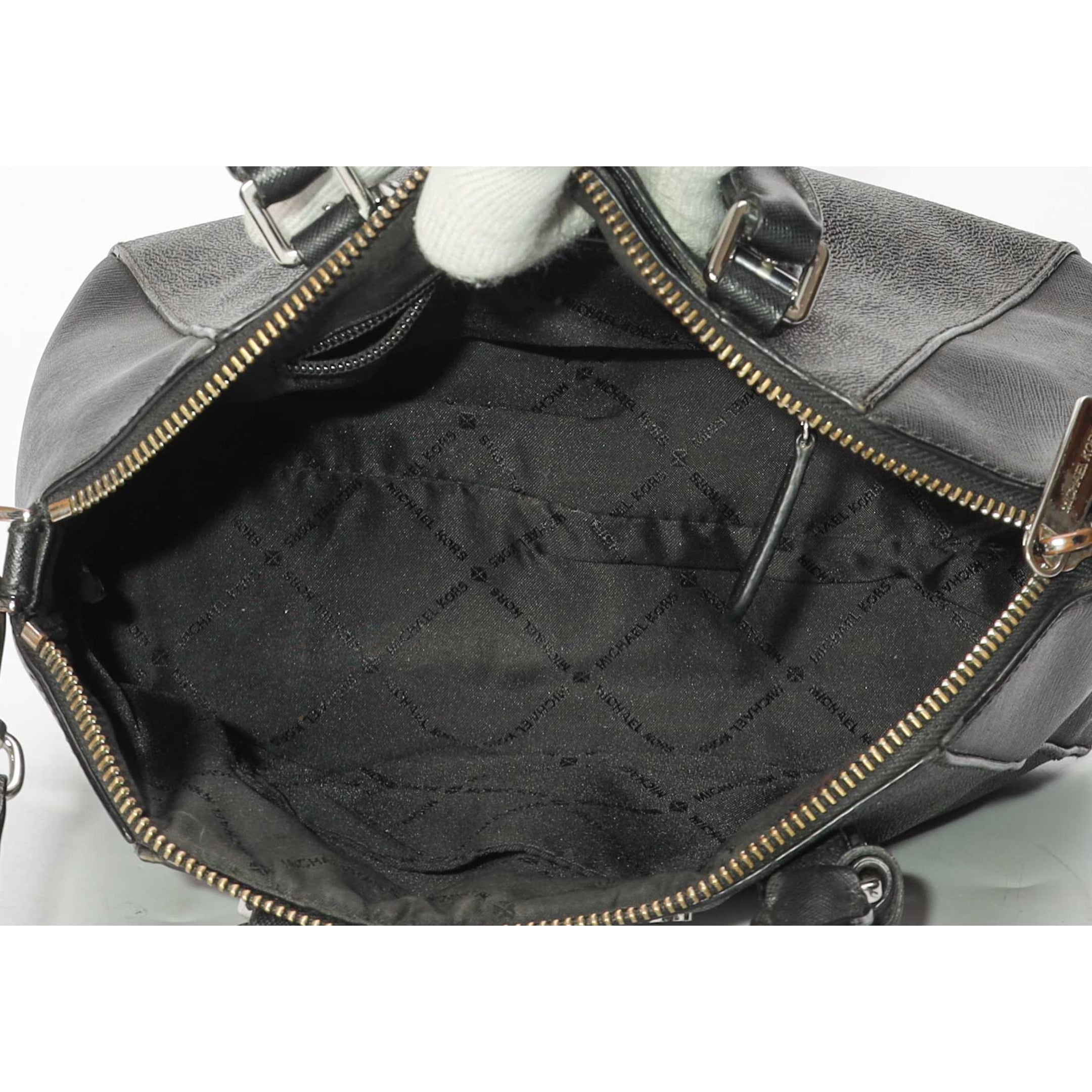Michael Kors Ciara Black Logo Convertible Satchel