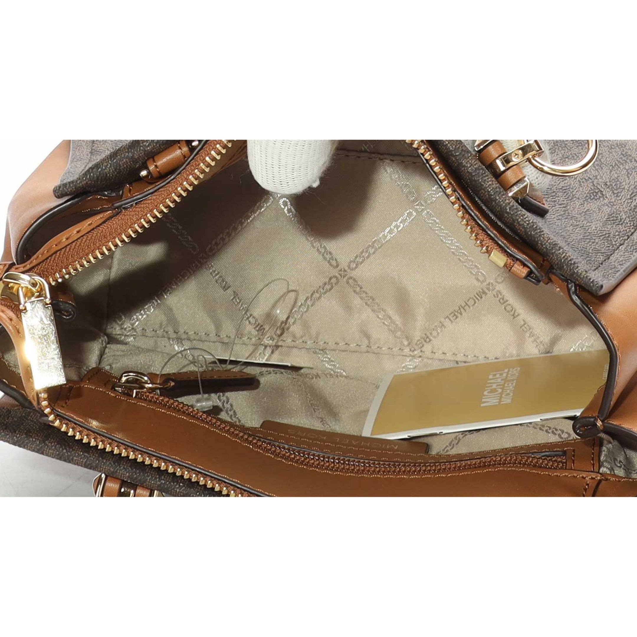 Michael Kors Marilyn Brown Small Logo Satchel