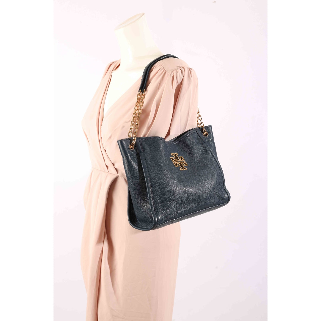 Tory Burch Blue McGraw Slouchy Tote