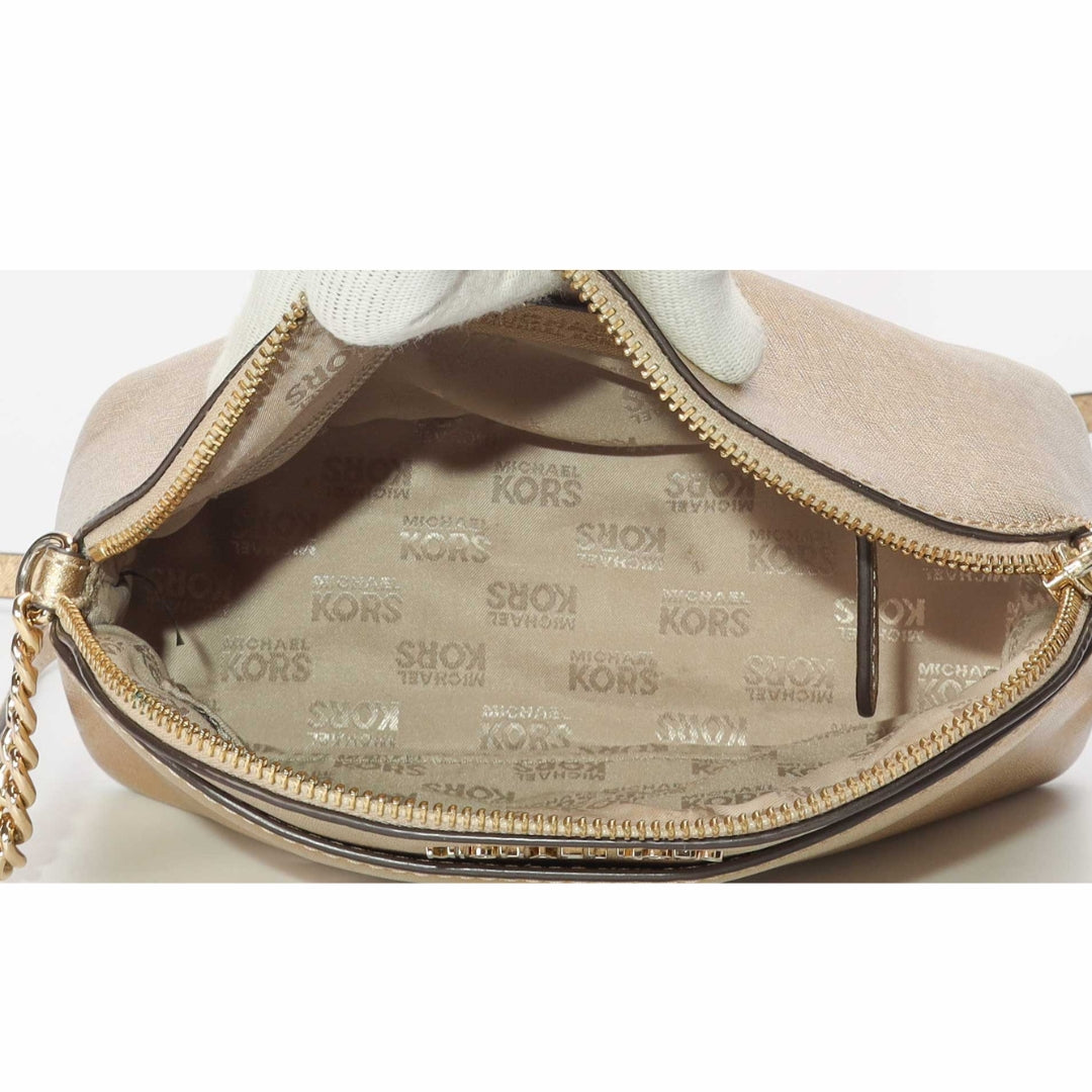 Michael Kors Jet Set Gold Dome Crossbody Bag