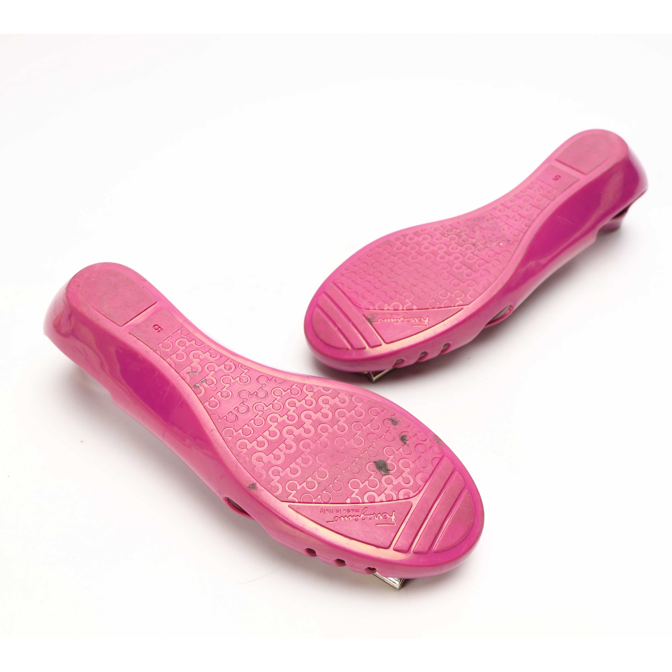 Salvatore Ferragamo Pink Jelly Bermuda Shoes