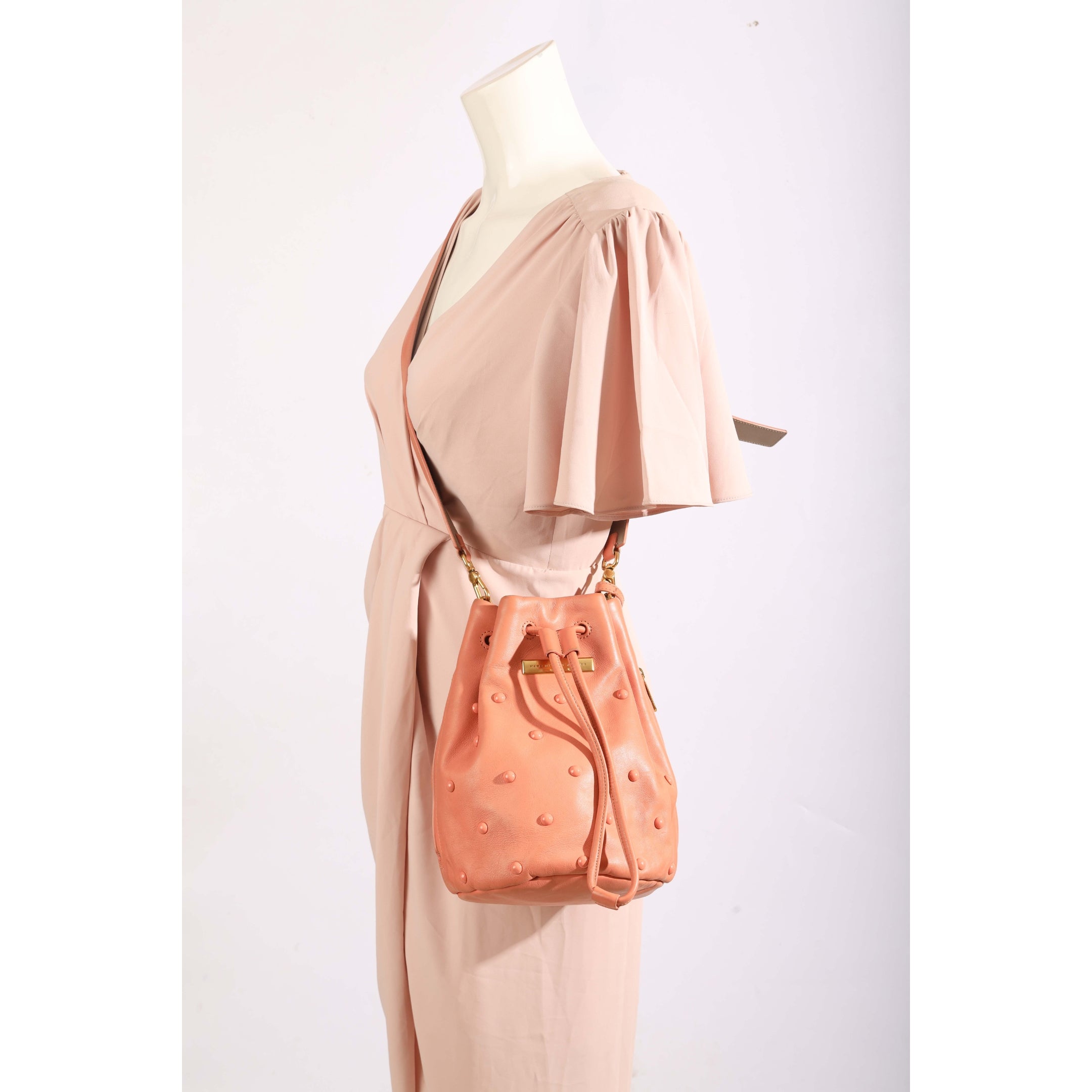 Marc Jacobs Peach The Bucket Sling Bag