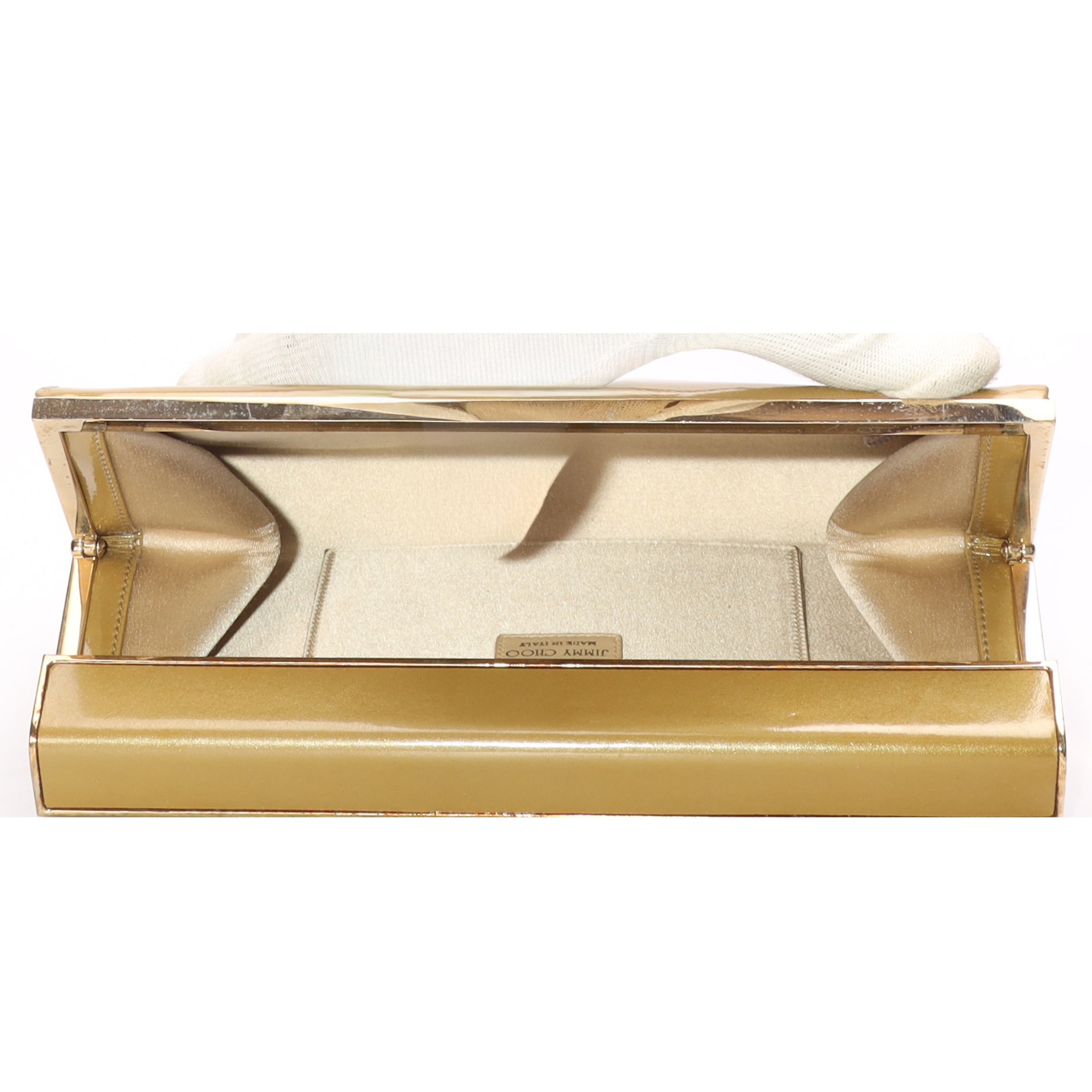Jimmy choo Glassy Gold Clutch