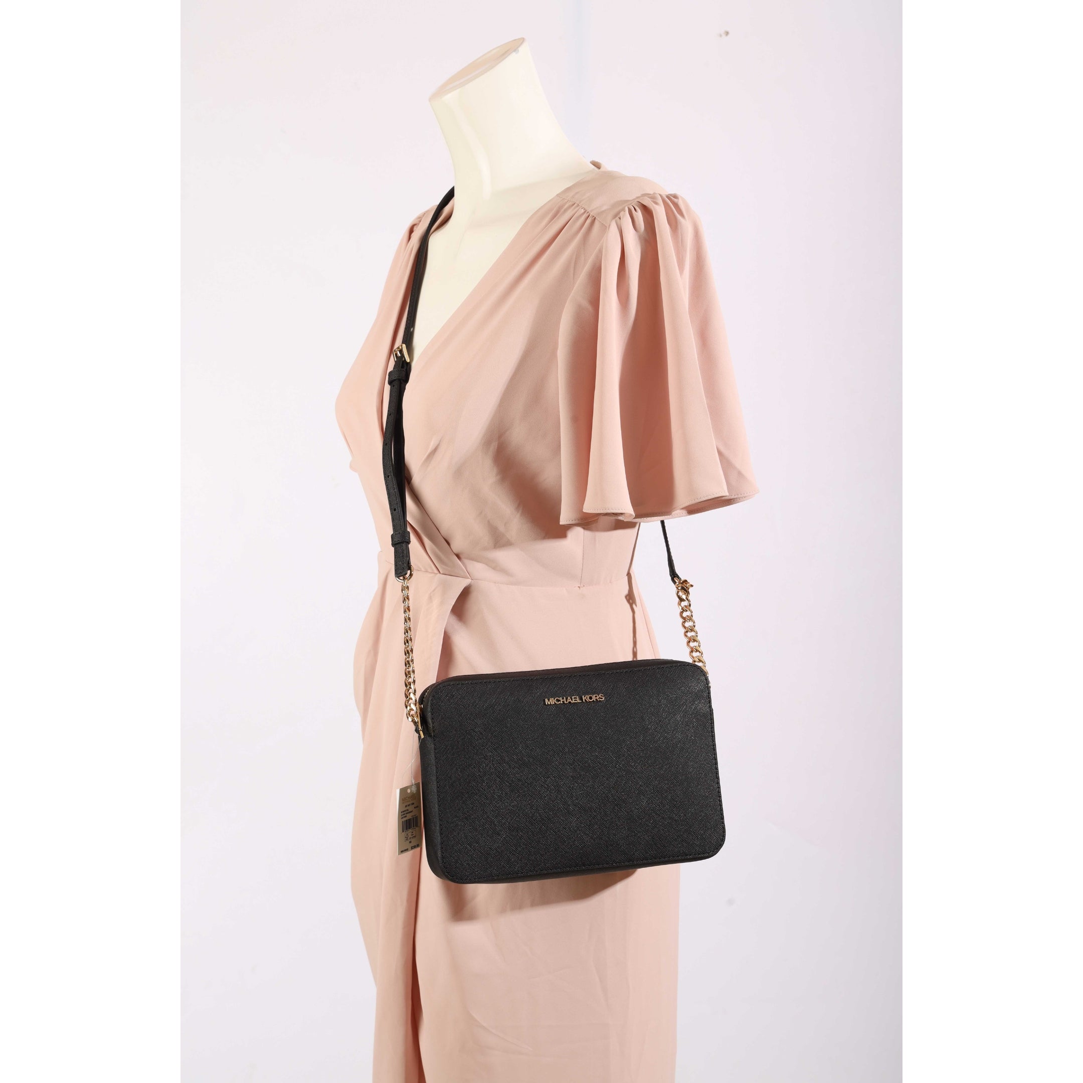 Michael Kors Jet Set Black Camera Crossbody Bag