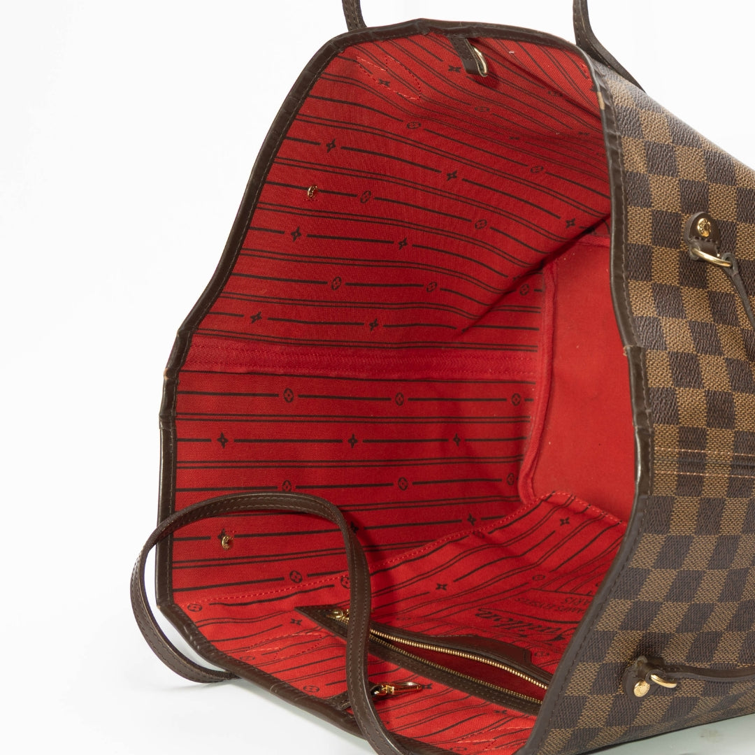 Louis Vuitton Damier Ebene Neverfull GM Tote Bag