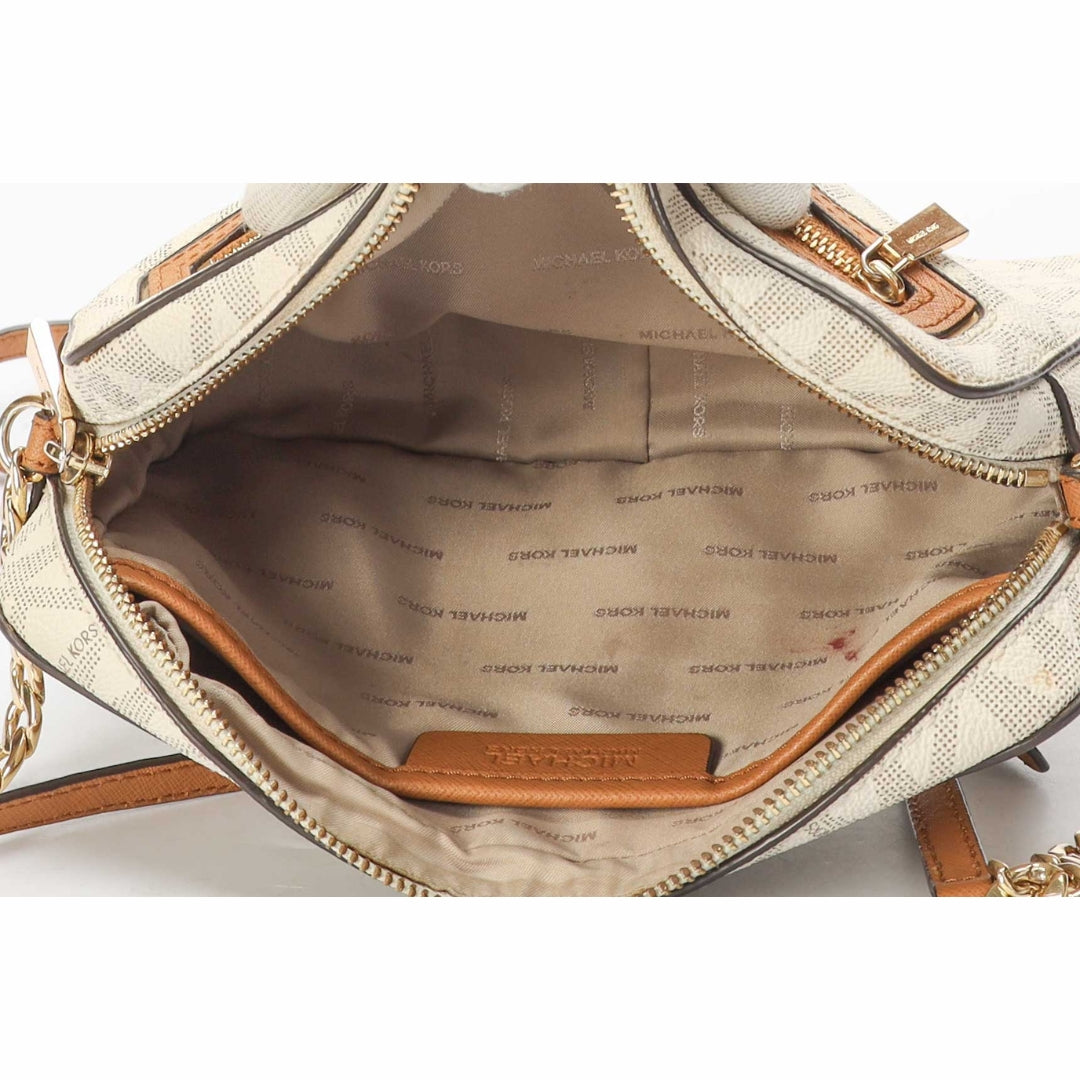 Michael Kors Vanilla Jet Set Logo Crossbody Bag