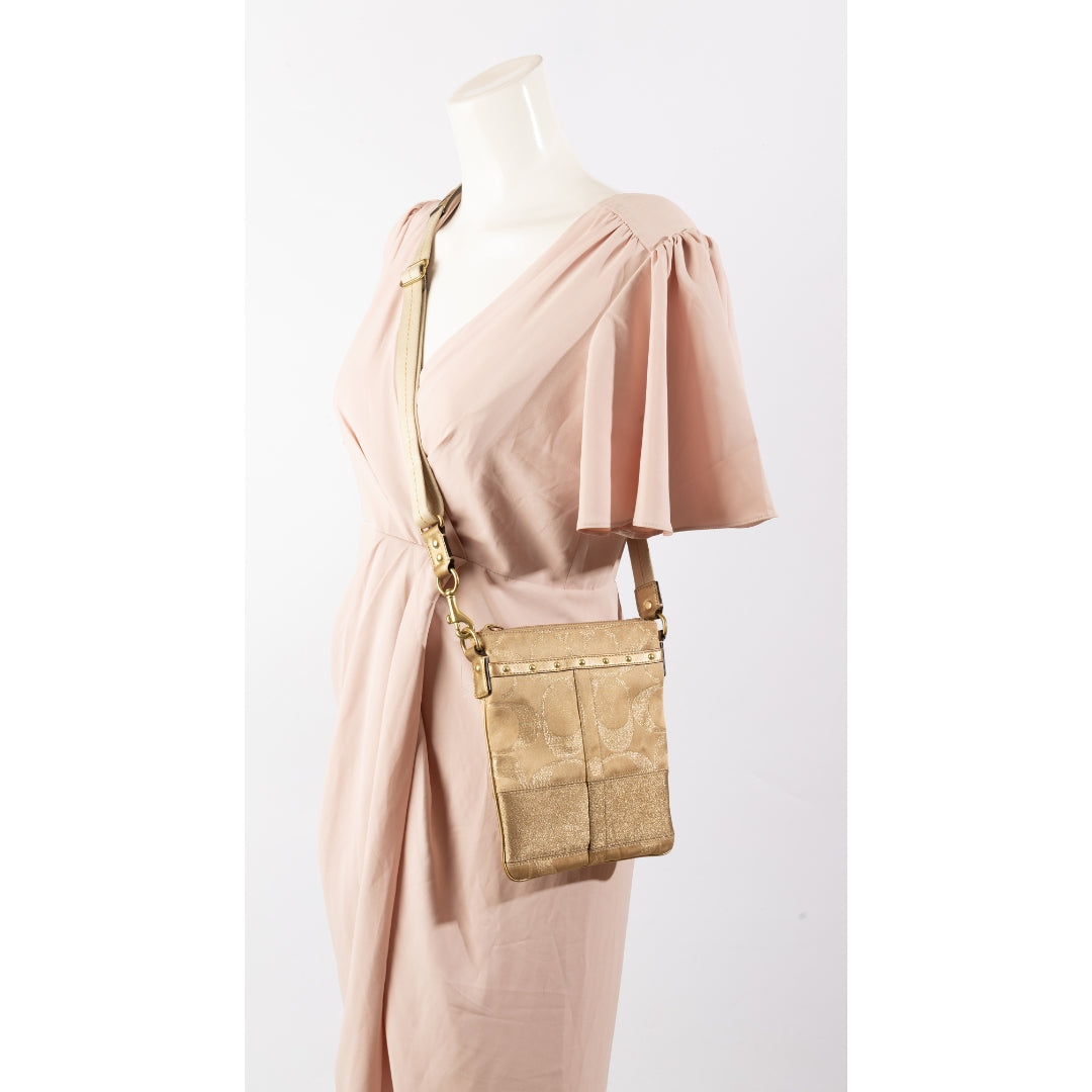 Coach Golden Beige File Crossbody Bag