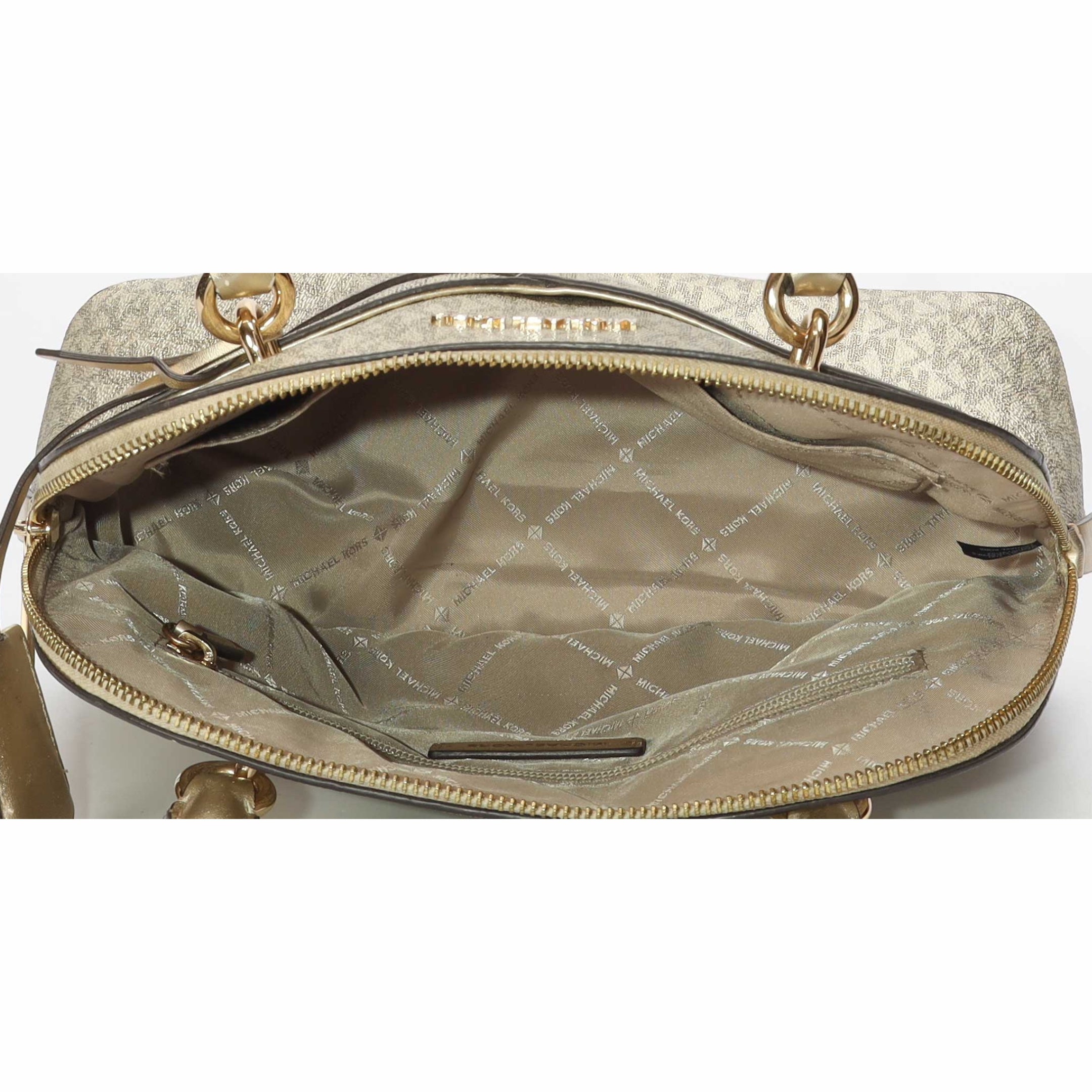 Michael Kors Jet Set Vanilla Logo Dome Satchel
